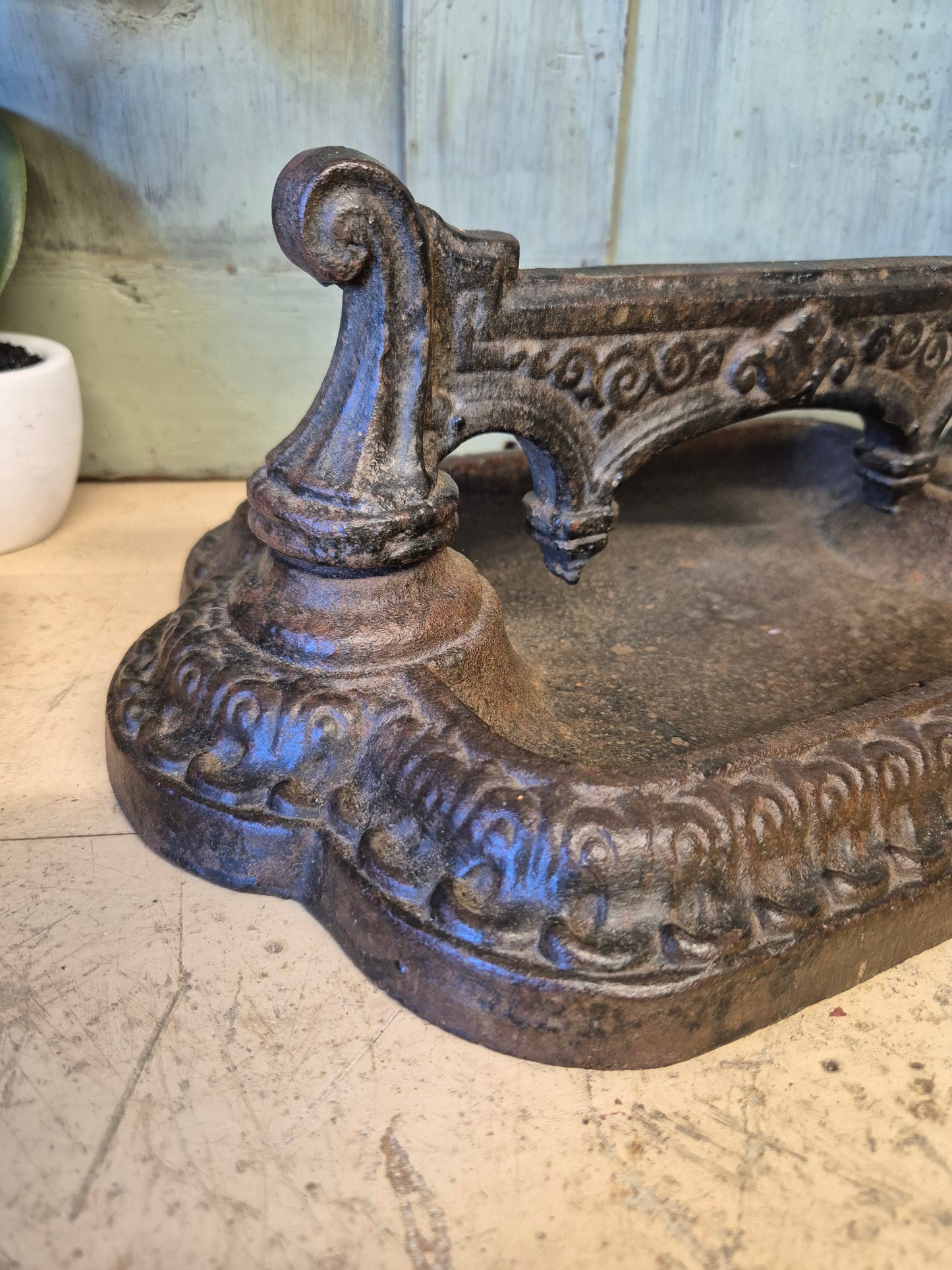 Antique Victorian Boot Scraper, English Country House Decor Cast Iron