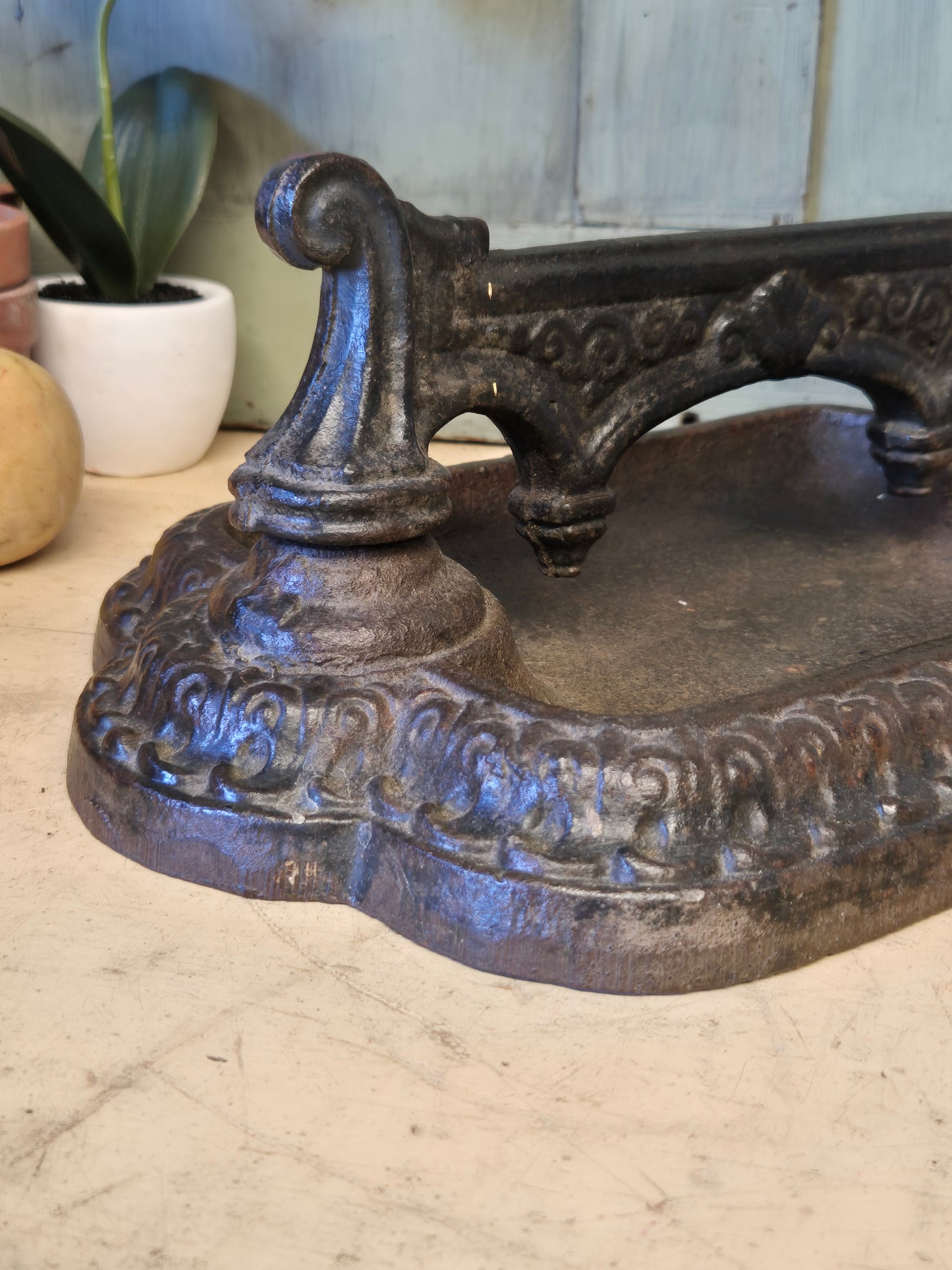 Antique Victorian Boot Scraper, English Country House Decor Cast Iron