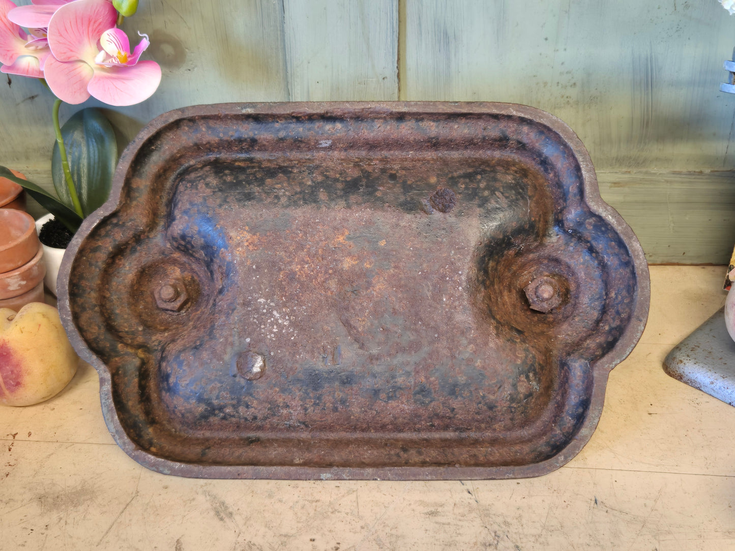 Antique Victorian Boot Scraper, English Country House Decor Cast Iron