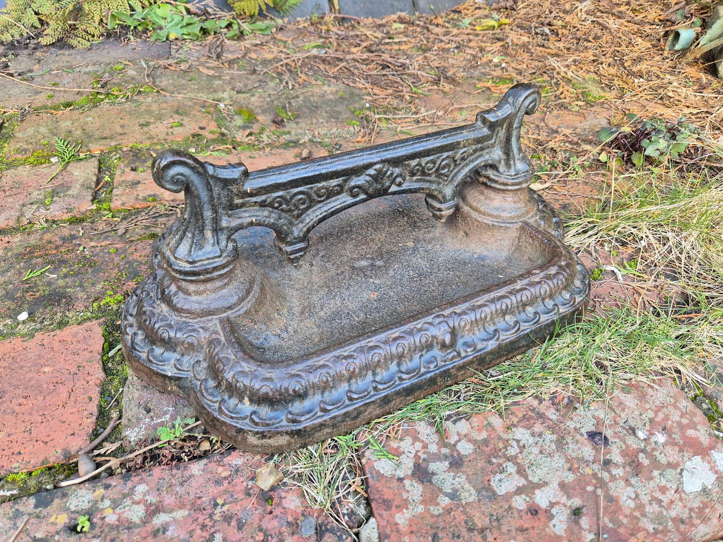 Antique Victorian Boot Scraper, English Country House Decor Cast Iron