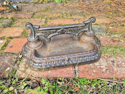 Antique Victorian Boot Scraper, English Country House Decor Cast Iron