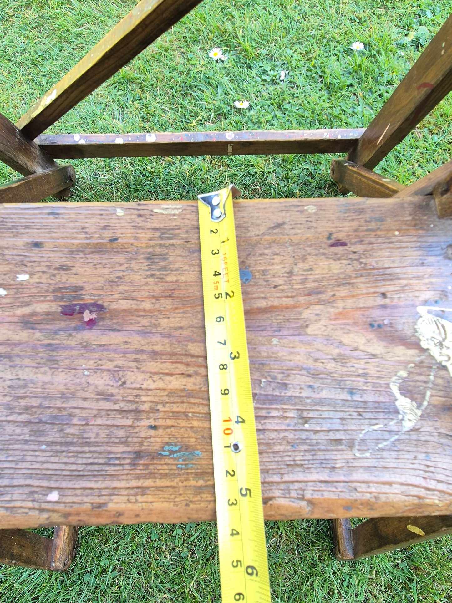 Small Wooden Lattistep Hatherley Stepladder Ladders Rare Size