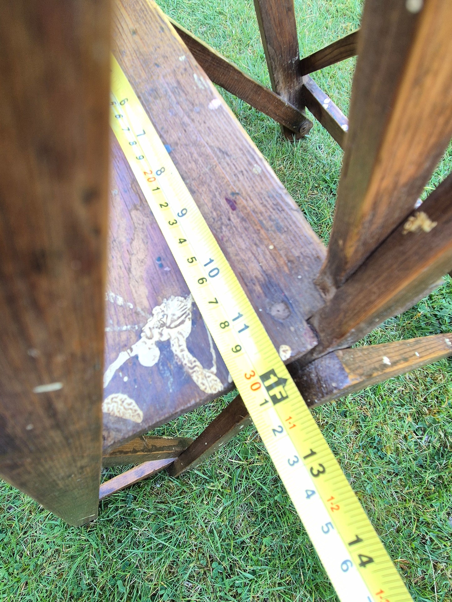 Small Wooden Lattistep Hatherley Stepladder Ladders Rare Size