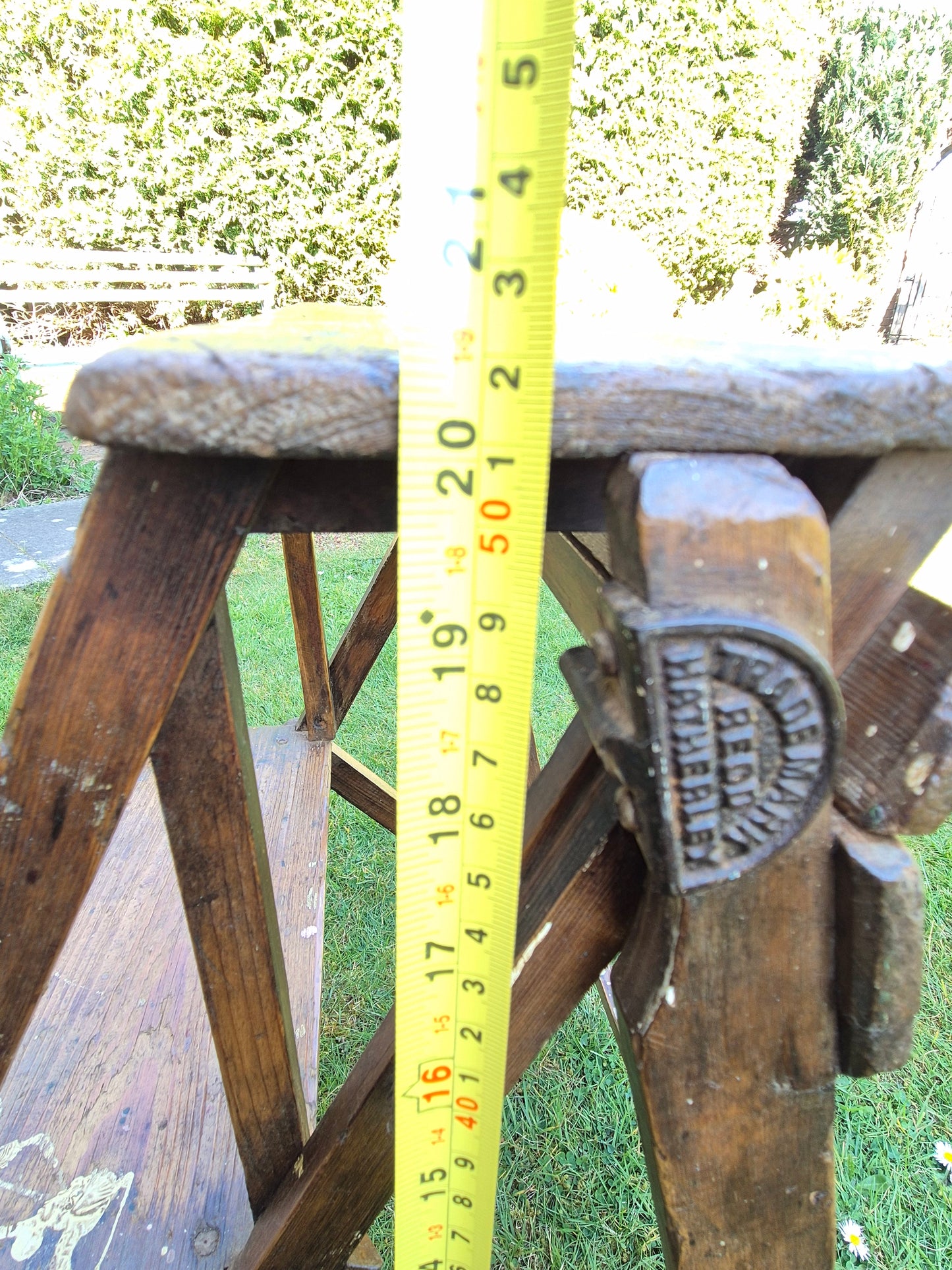Small Wooden Lattistep Hatherley Stepladder Ladders Rare Size