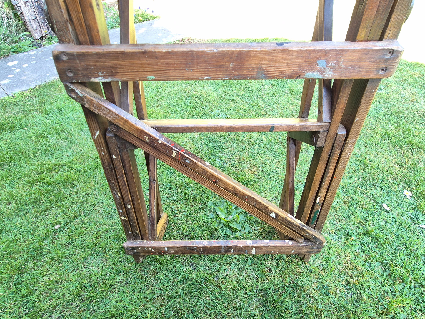 Small Wooden Lattistep Hatherley Stepladder Ladders Rare Size