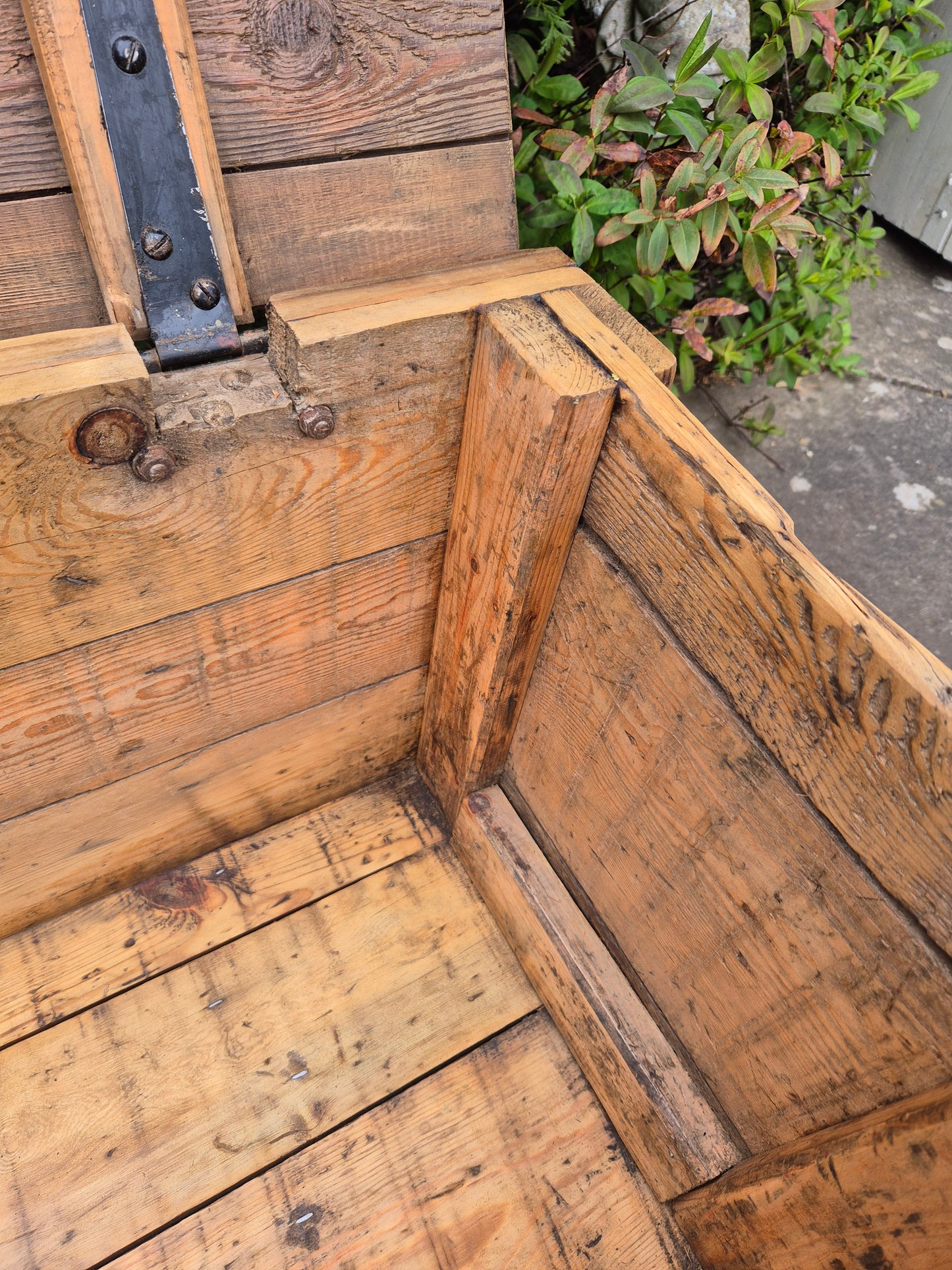 Vintage Rustic Pine Box Crate