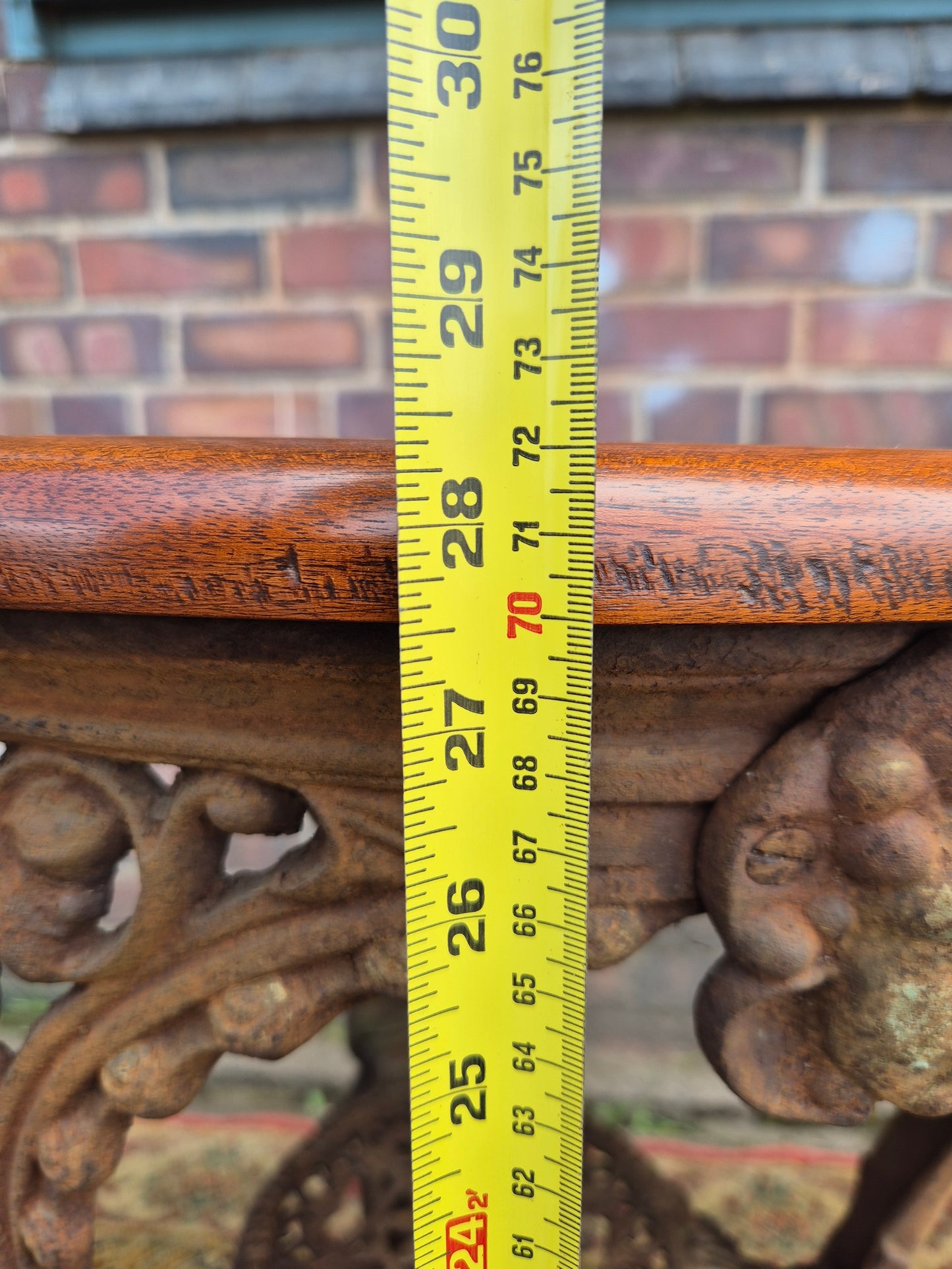 Antique Cast Iron Goddess Table Wooden Mahogany Top Pub Table The Tivi Co. Bar Fitters Etc Tipton