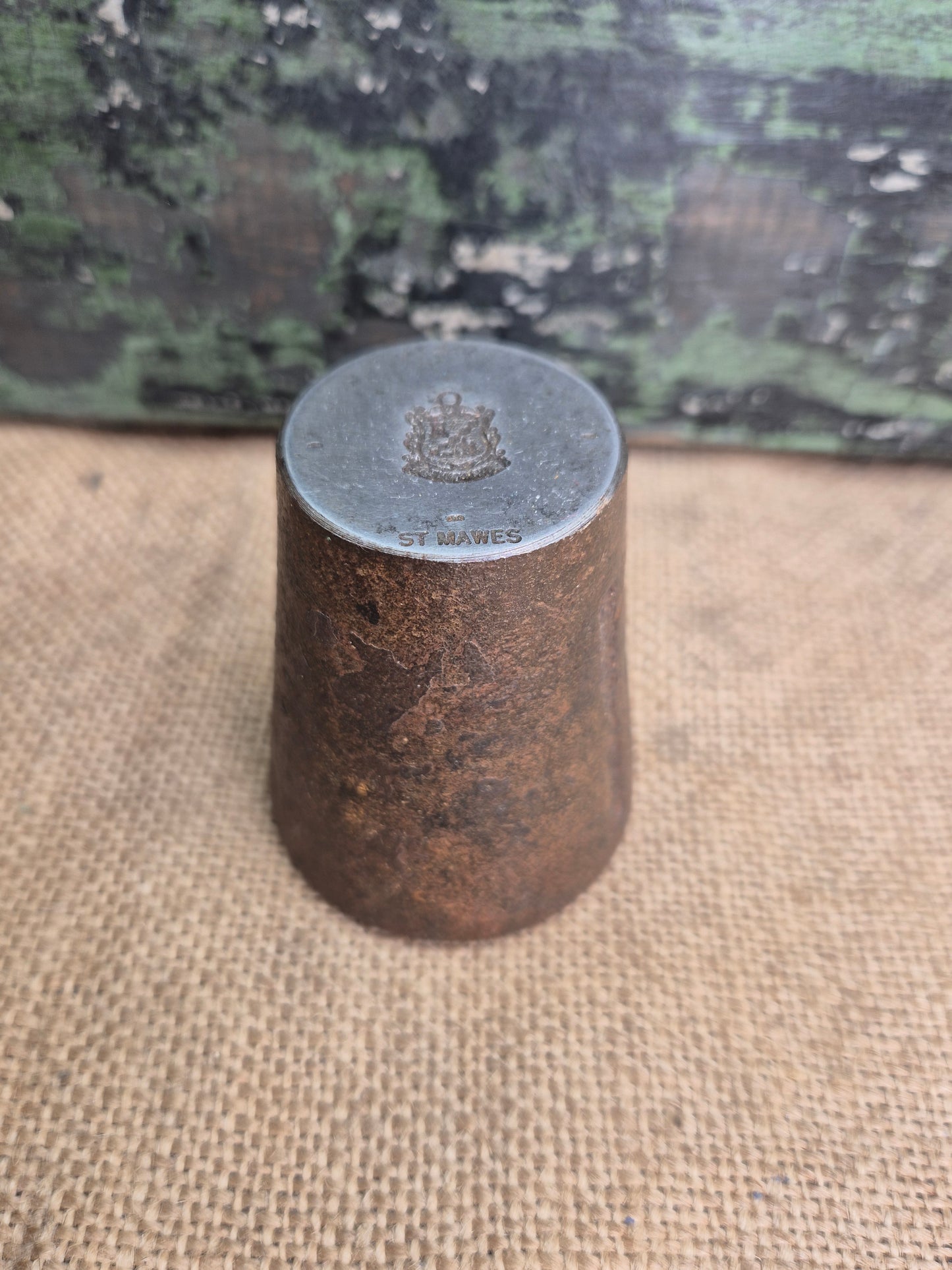 Vintage Silver Travel Charm Metal Die Stamp ST MAWES Old Tool Jewellery