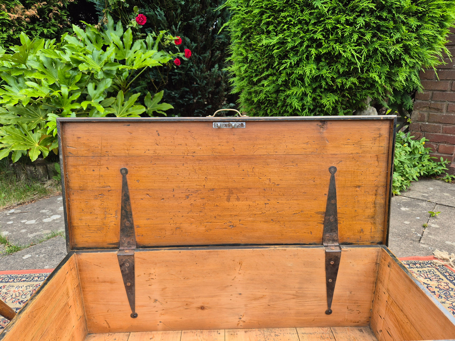 Antique Pine Box Storage Box Coffee Table