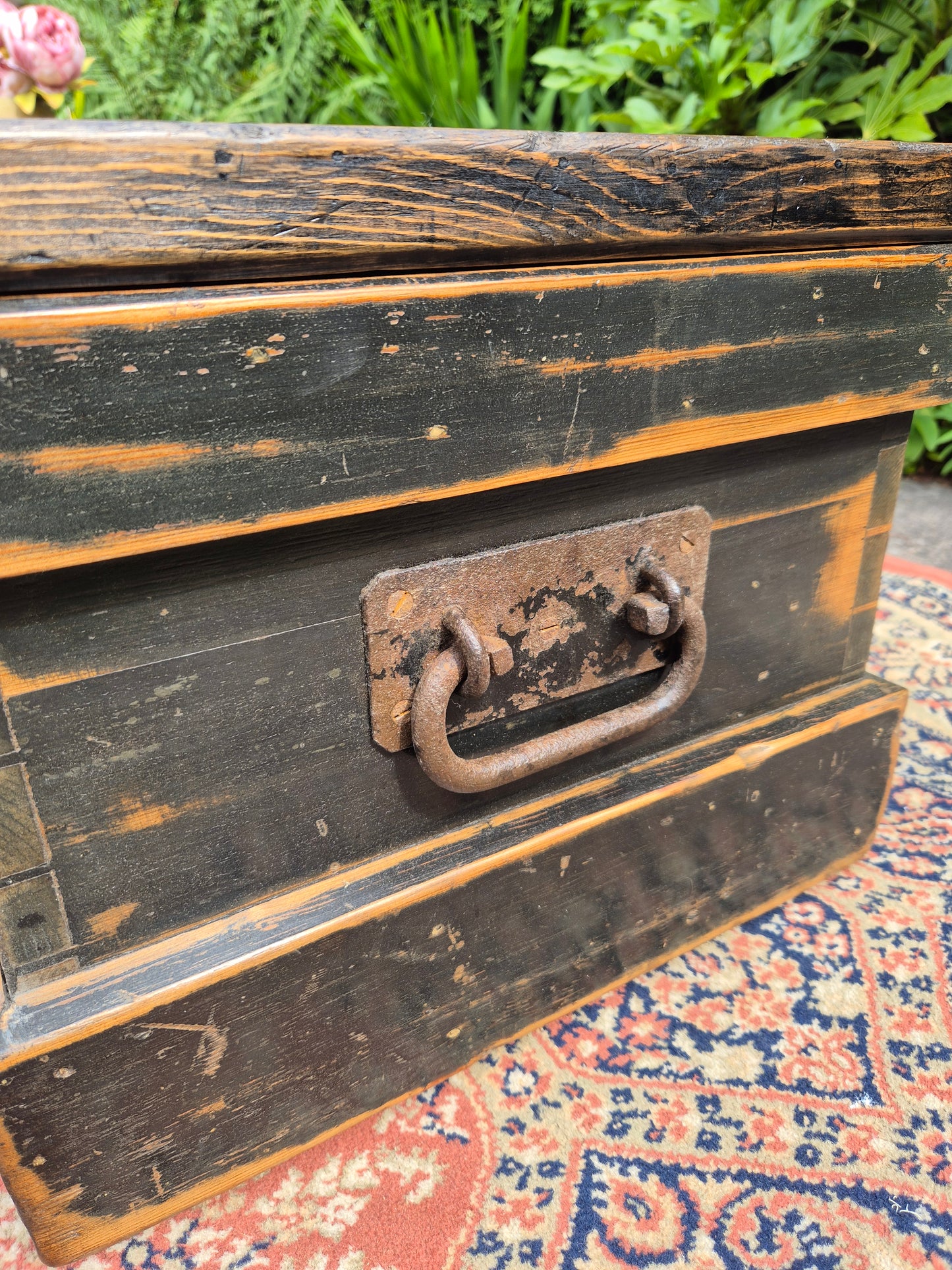 Antique Pine Box Storage Box Coffee Table
