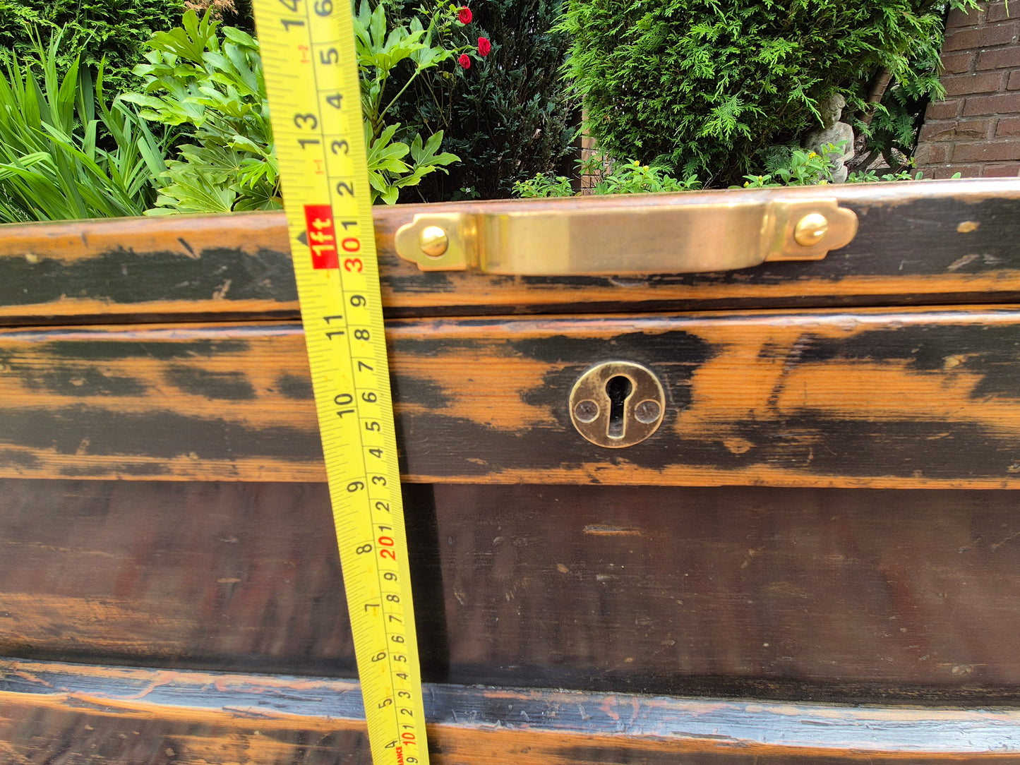 Antique Pine Box Storage Box Coffee Table