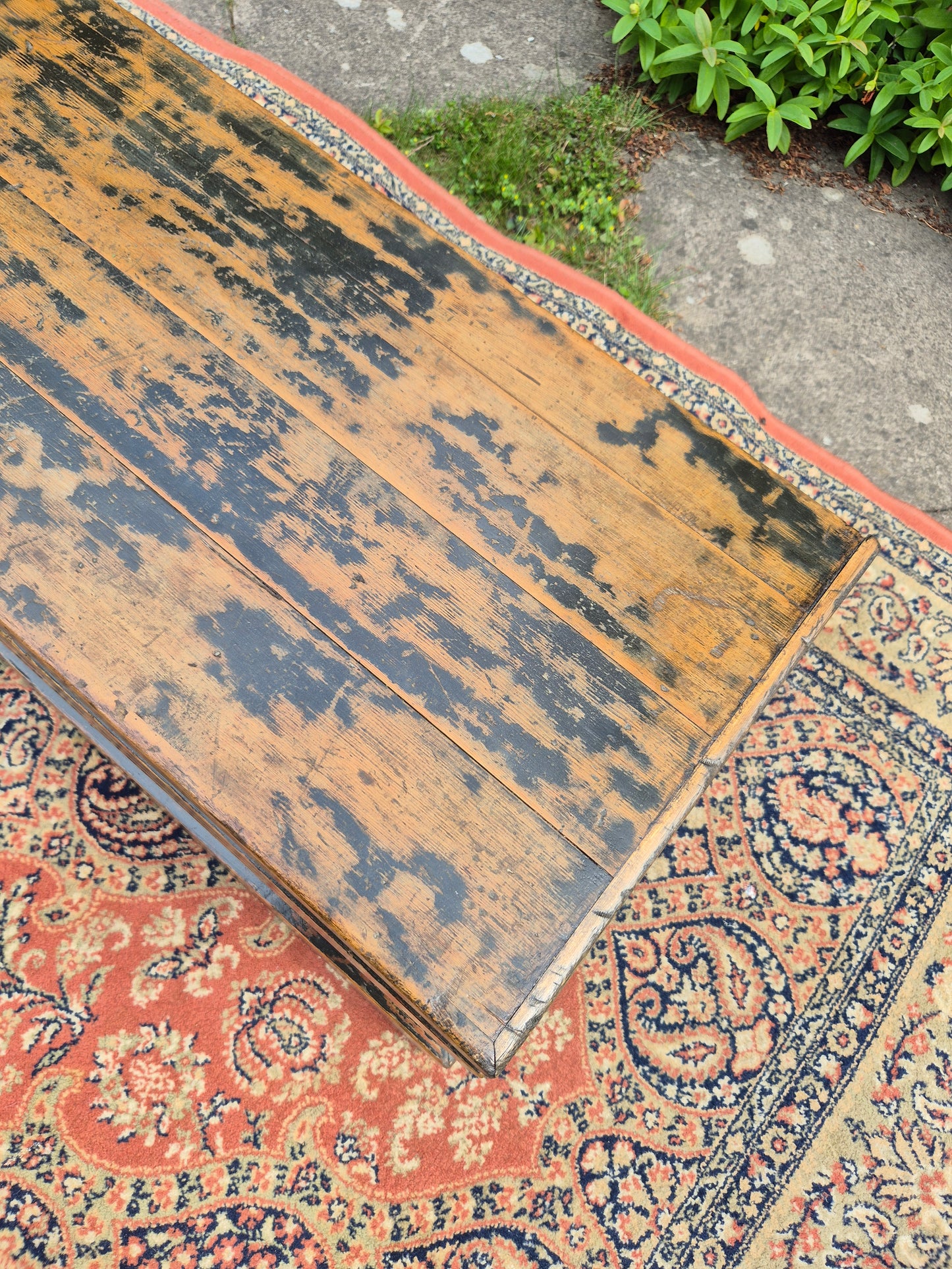 Antique Pine Box Storage Box Coffee Table