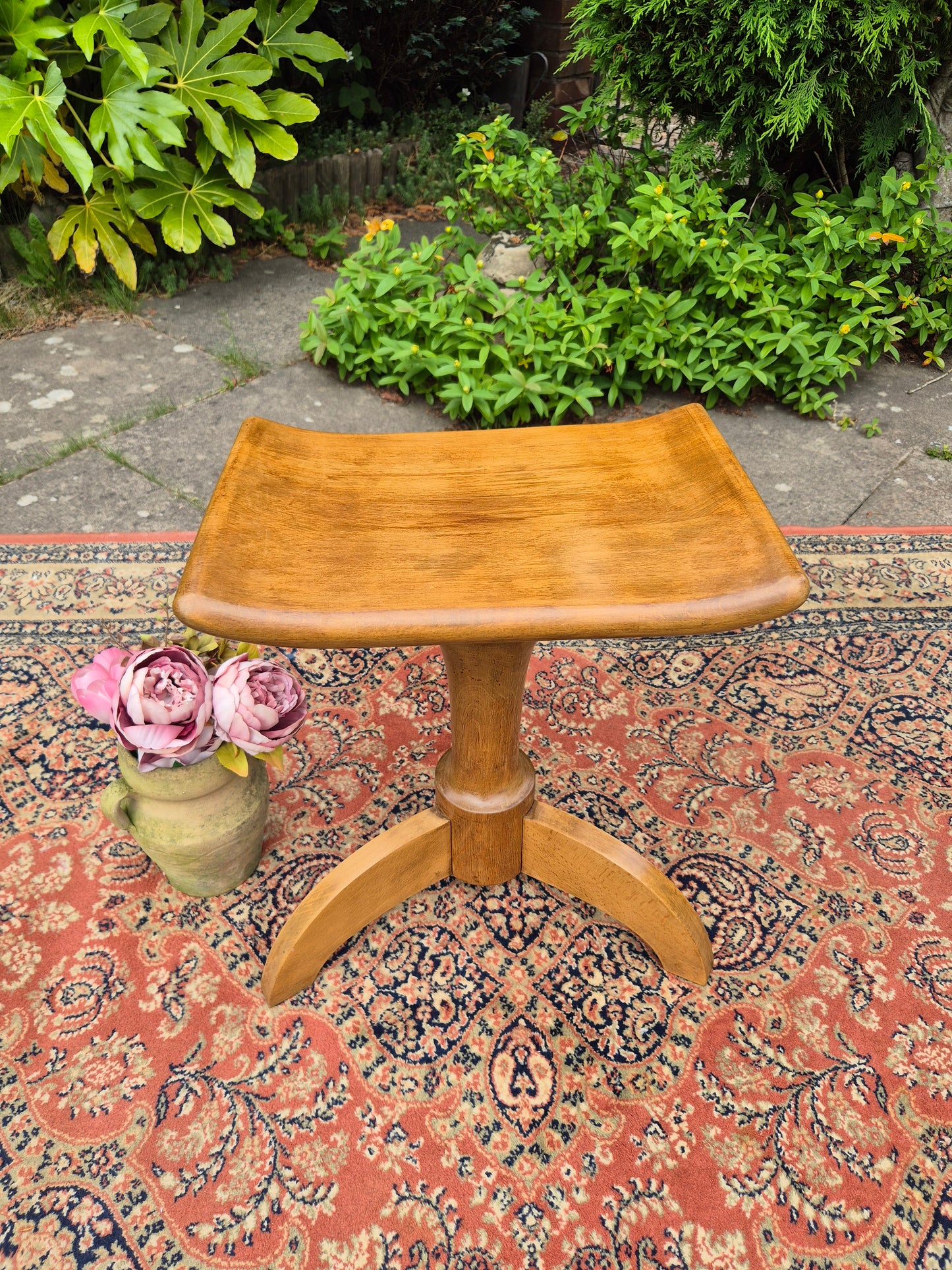 Vintage Mid Century Adjustable Piano Stool, 1930s