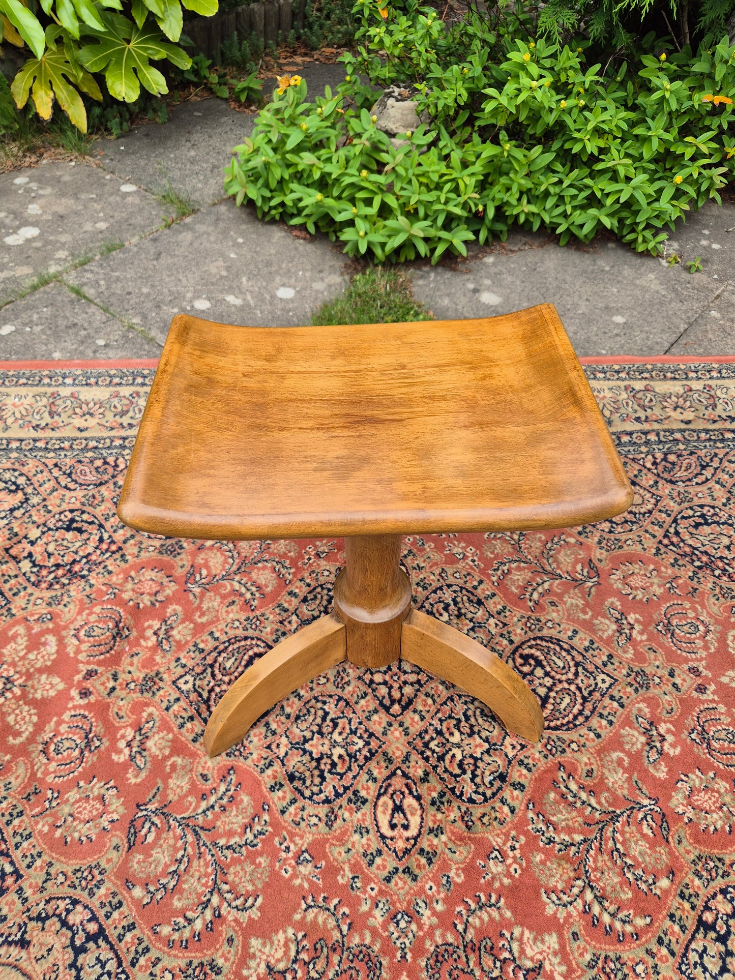 Vintage Mid Century Adjustable Piano Stool, 1930s