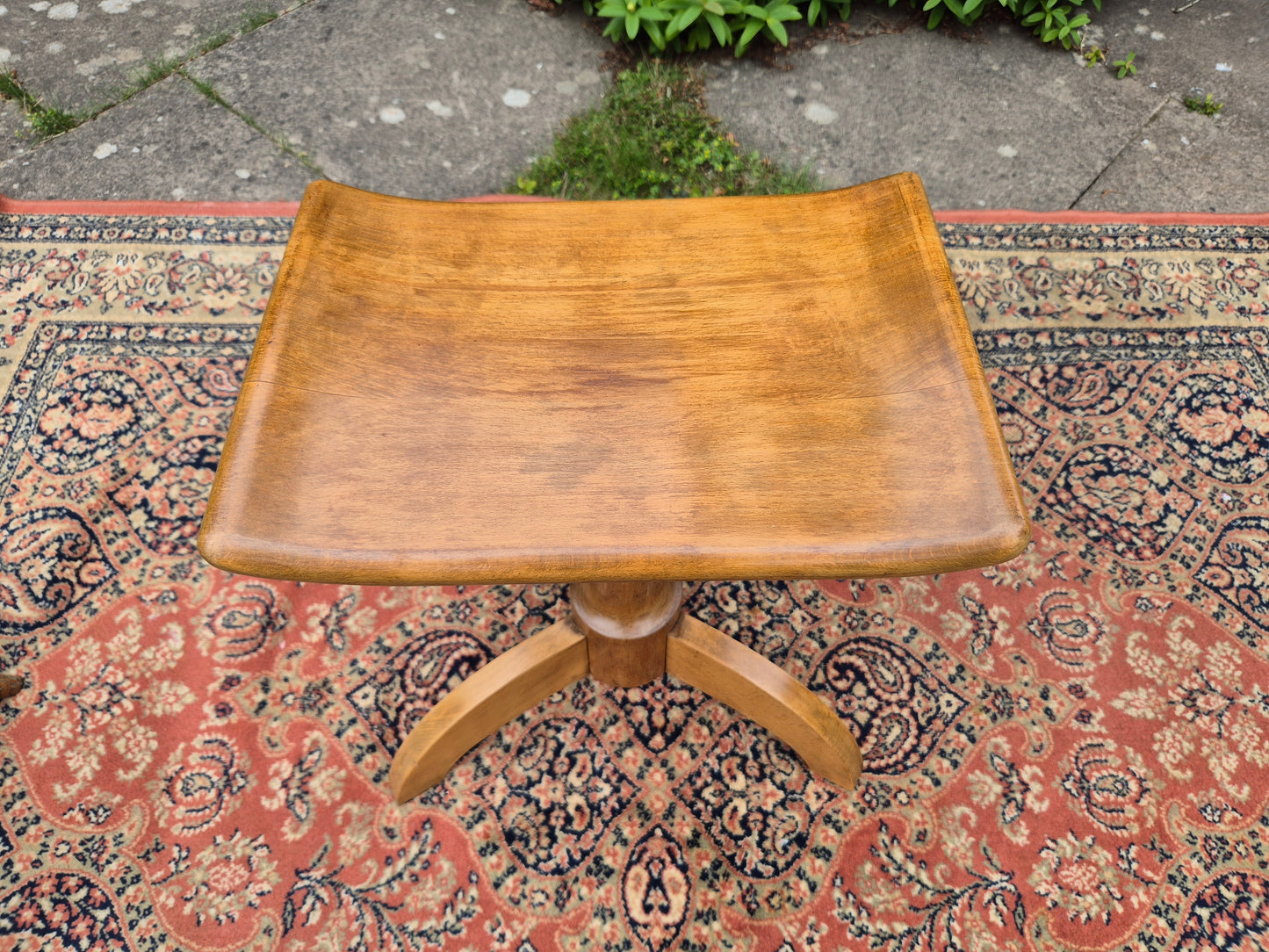 Vintage Mid Century Adjustable Piano Stool, 1930s