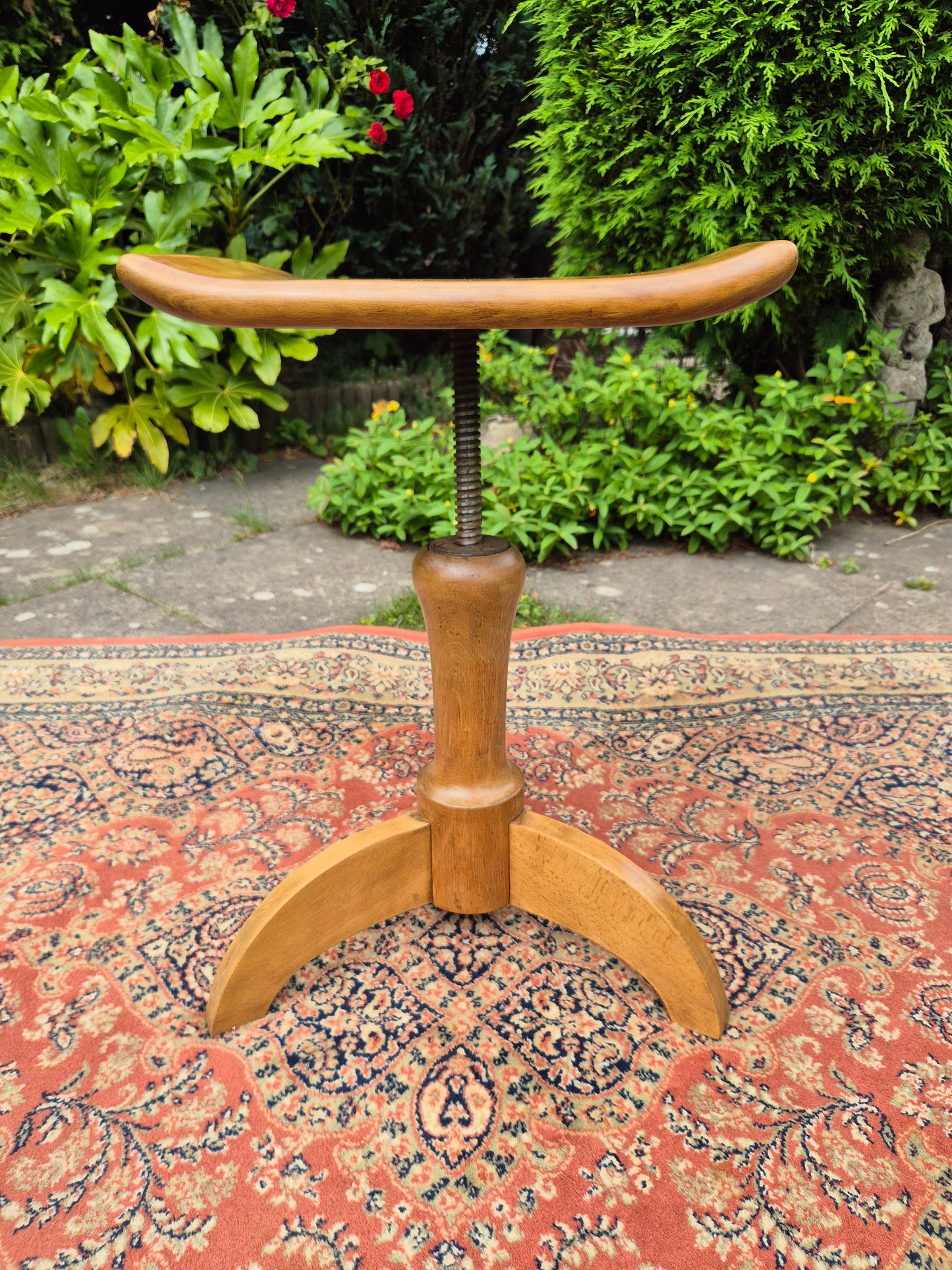 Vintage Mid Century Adjustable Piano Stool, 1930s