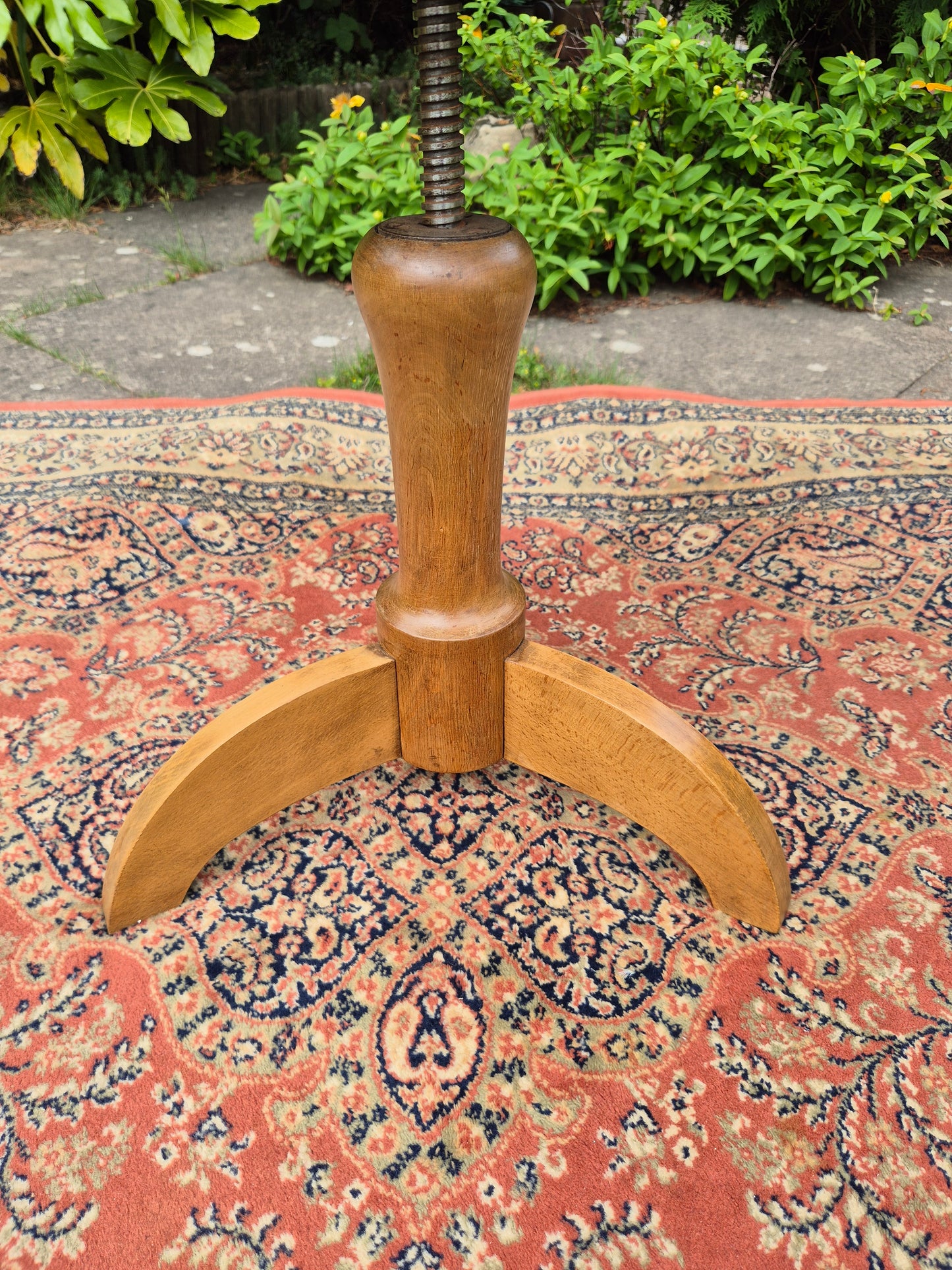 Vintage Mid Century Adjustable Piano Stool, 1930s