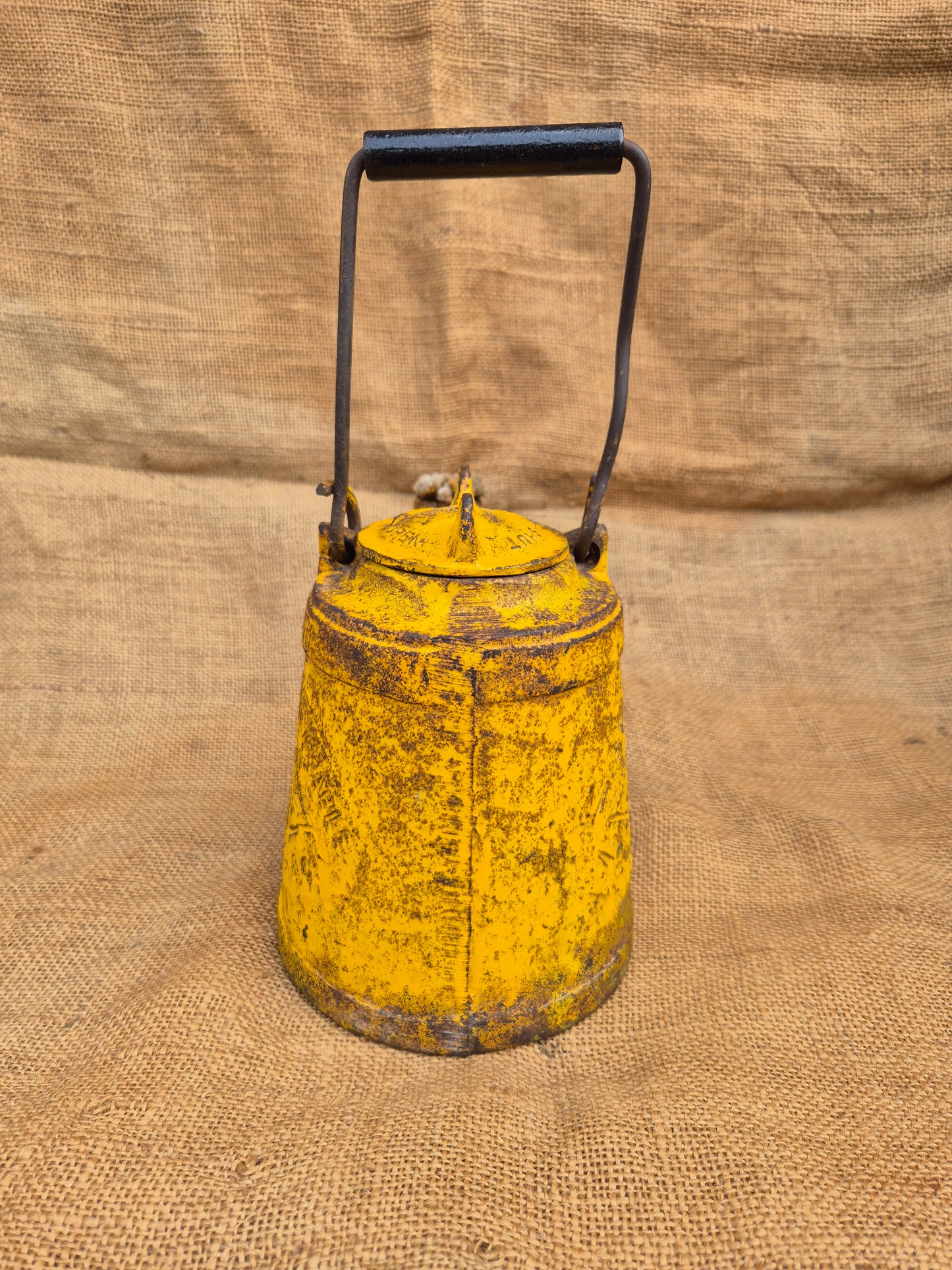 Antique Iron Engineers Construction Oil Lamp Unbreakable No18 by A G Wells