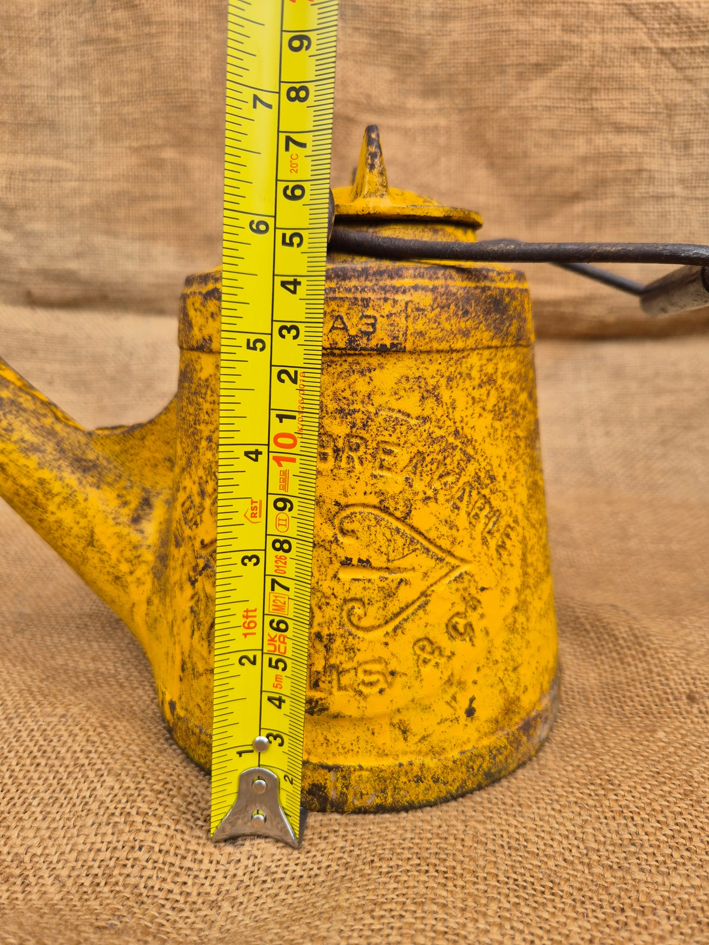 Antique Iron Engineers Construction Oil Lamp Unbreakable No18 by A G Wells