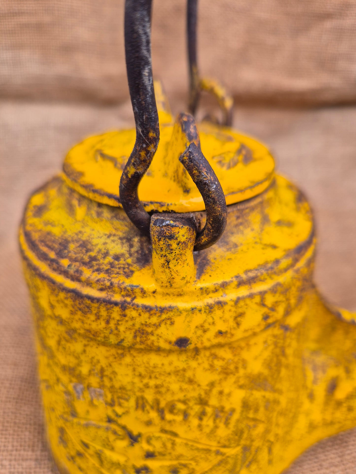 Antique Iron Engineers Construction Oil Lamp Unbreakable No18 by A G Wells