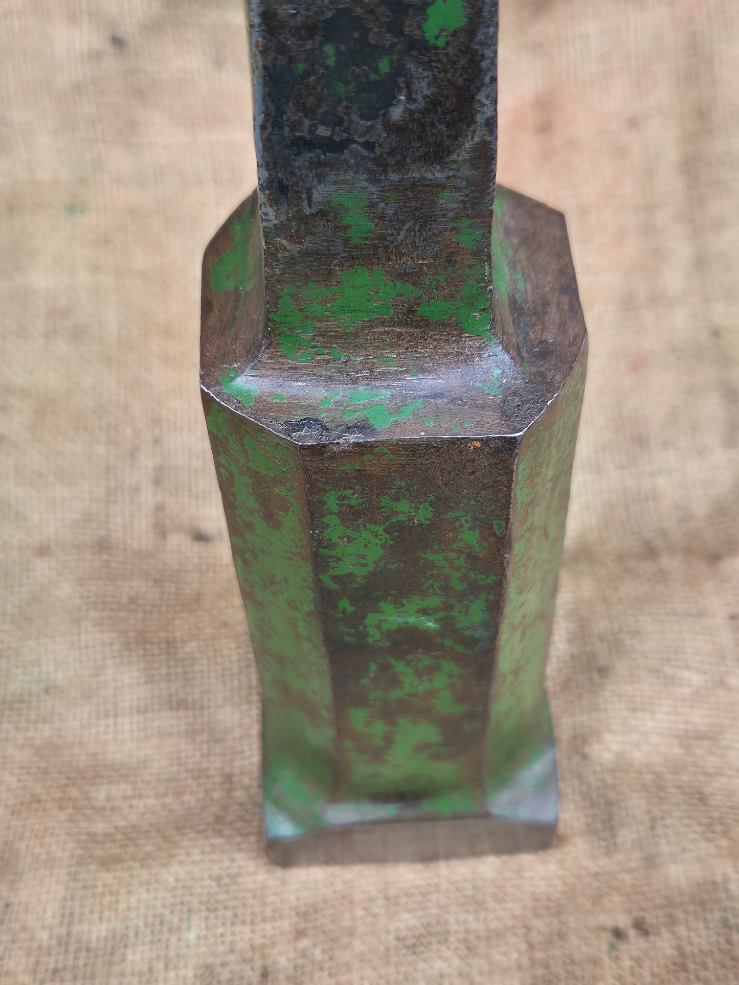 Large Blacksmiths Anvil Stake Stump Hardy Hole Tinsmiths Forge Metalwork vintage Postage Included