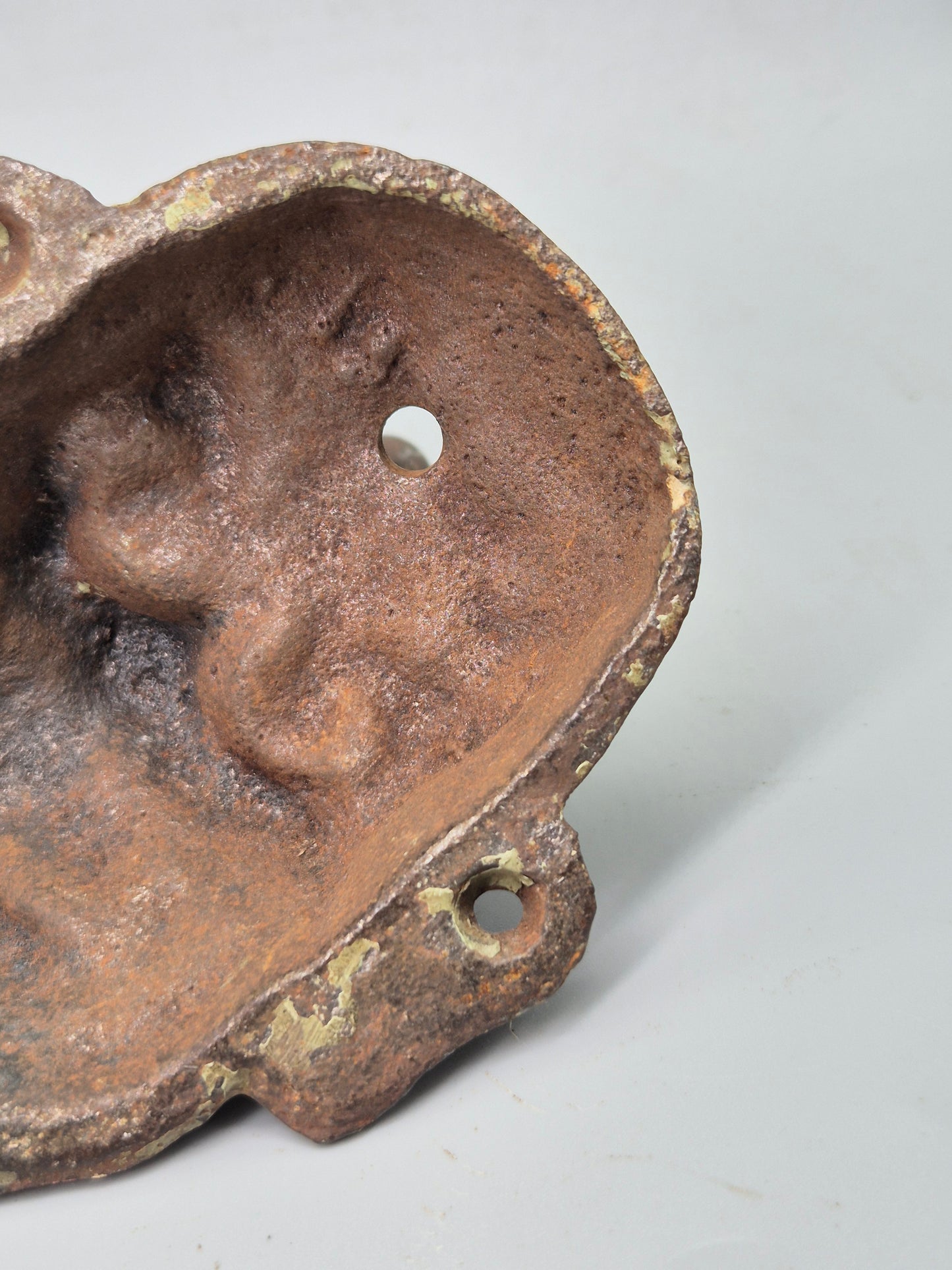 Vintage Cast Iron Wall Hook Demon Devil Gothic Long Nose Japan Wall Mask Rare