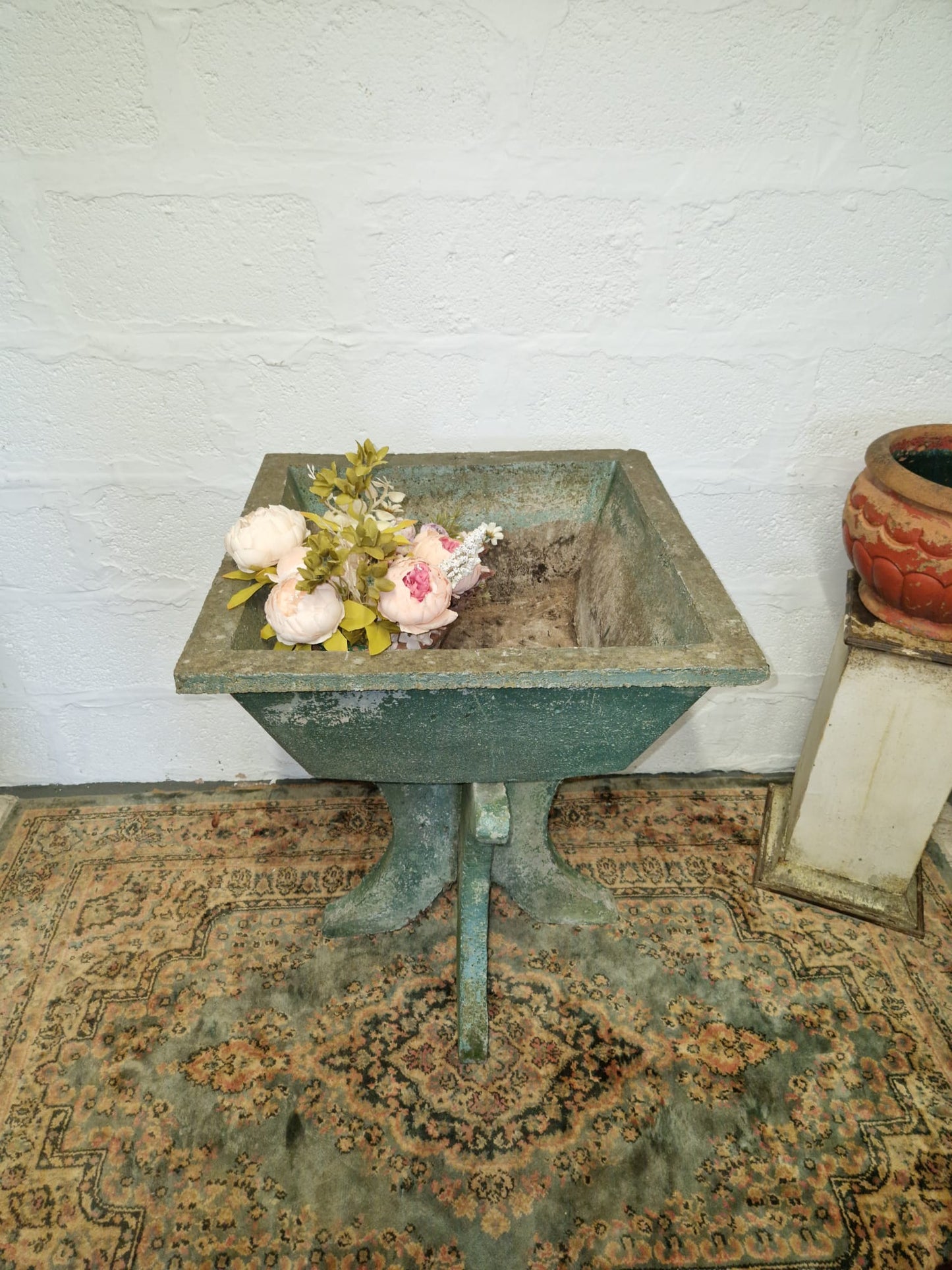 Vintage Garden Planters On Stands Unusual Last 2 Available