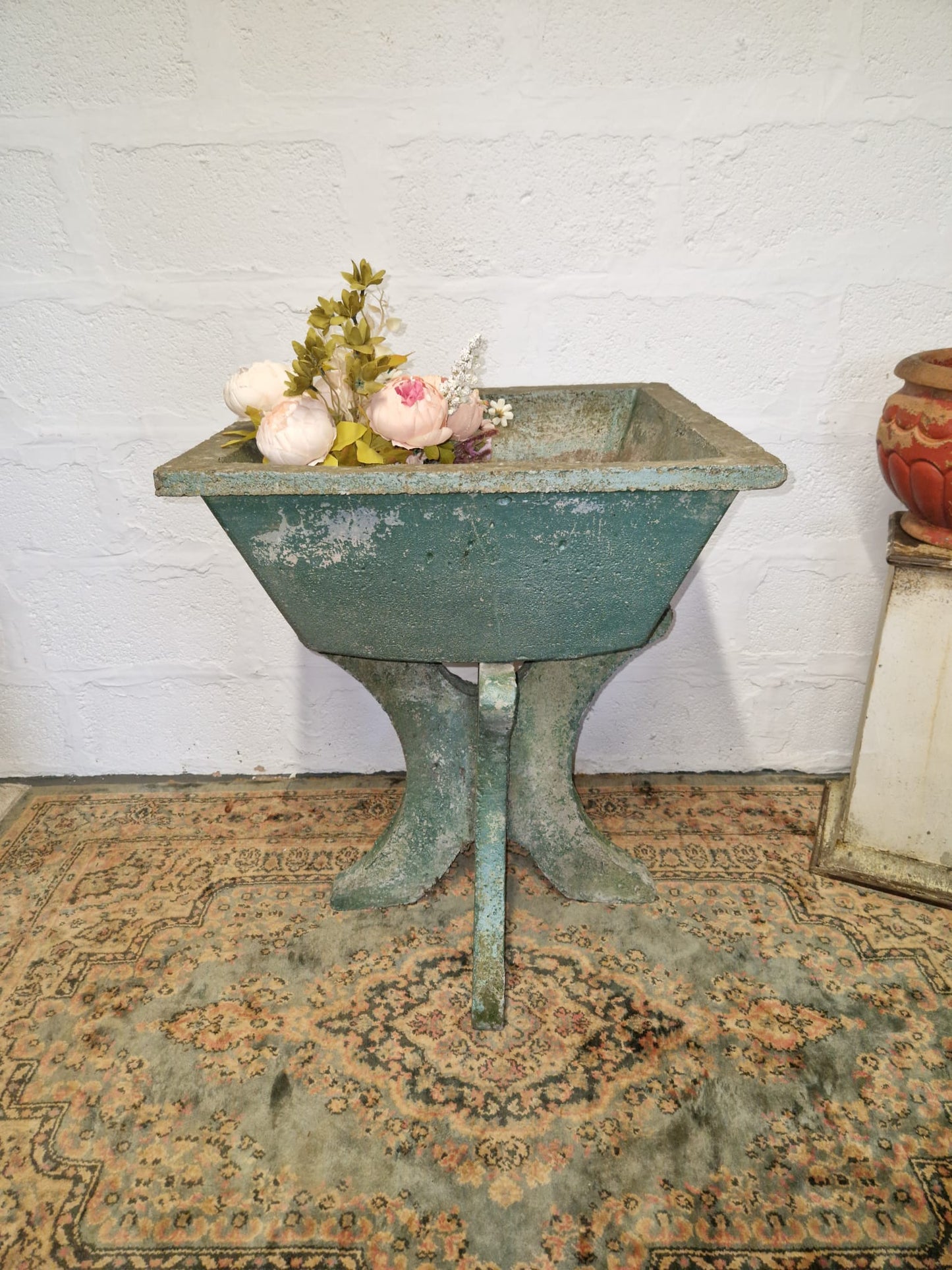 Vintage Garden Planters On Stands Unusual Last 2 Available