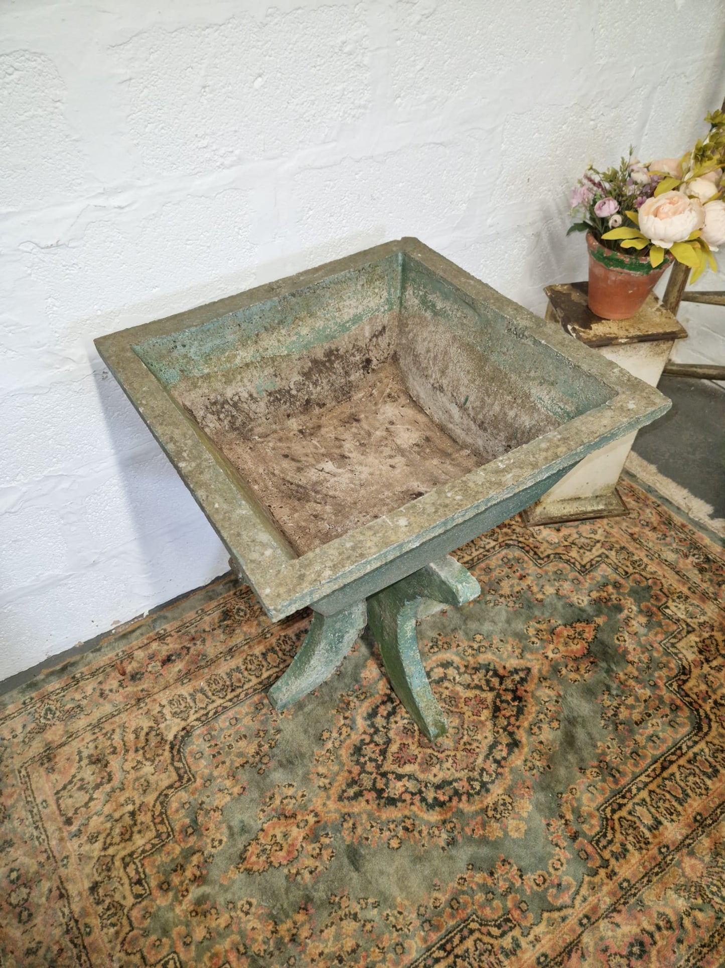 Vintage Garden Planters On Stands Unusual Last 2 Available