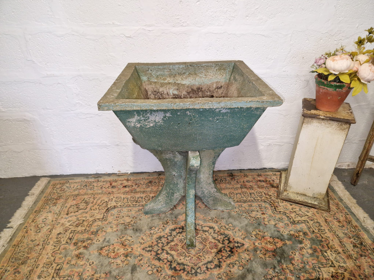 Vintage Garden Planters On Stands Unusual Last 2 Available