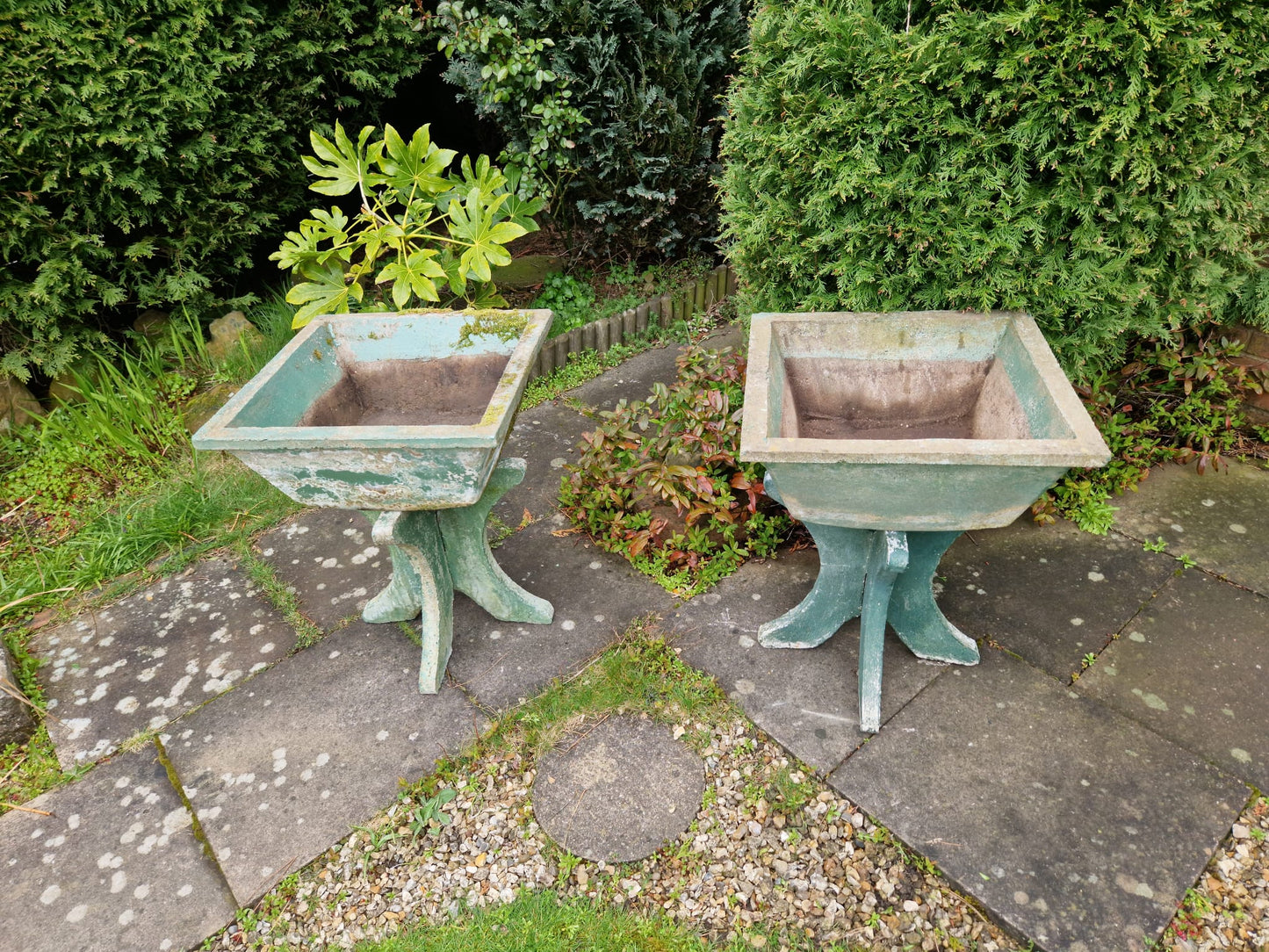 Vintage Garden Planters On Stands Unusual Last 2 Available