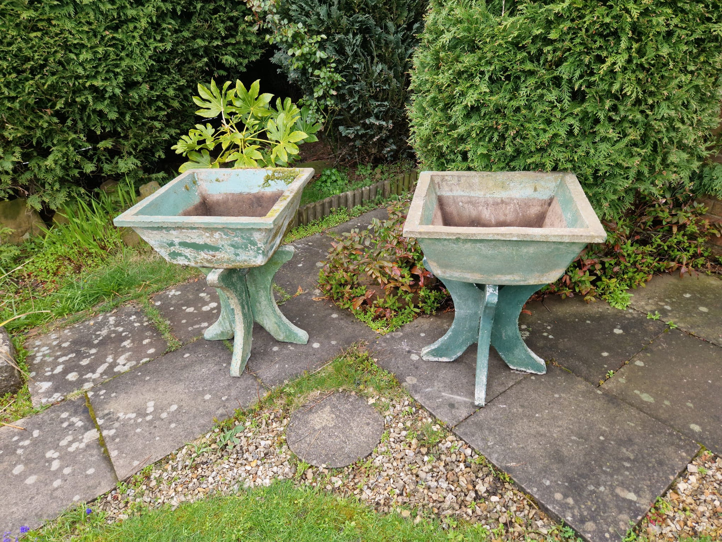 Vintage Garden Planters On Stands Unusual Last 2 Available