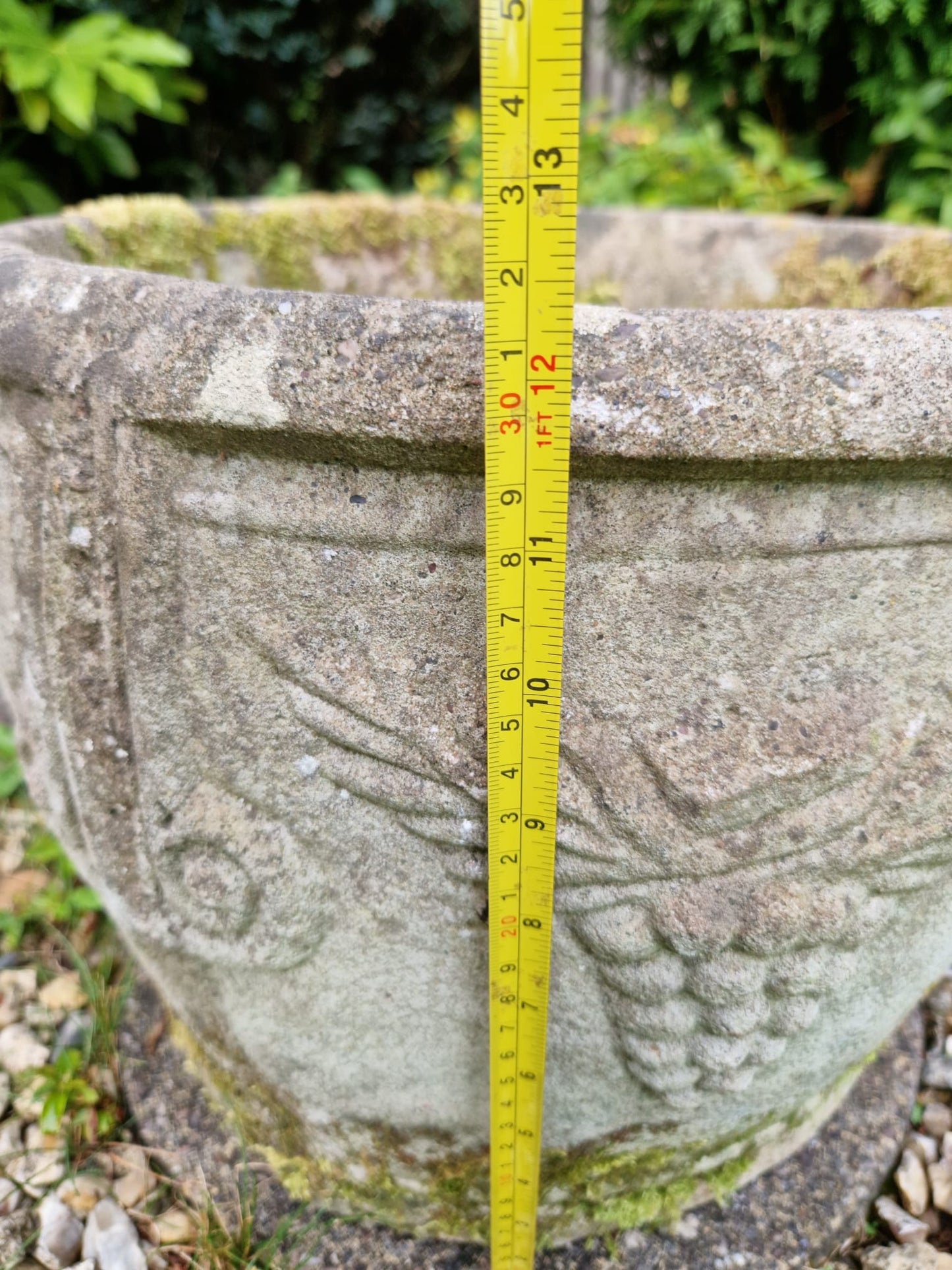 Vintage Grapes & Vines Planter Pot Heavy