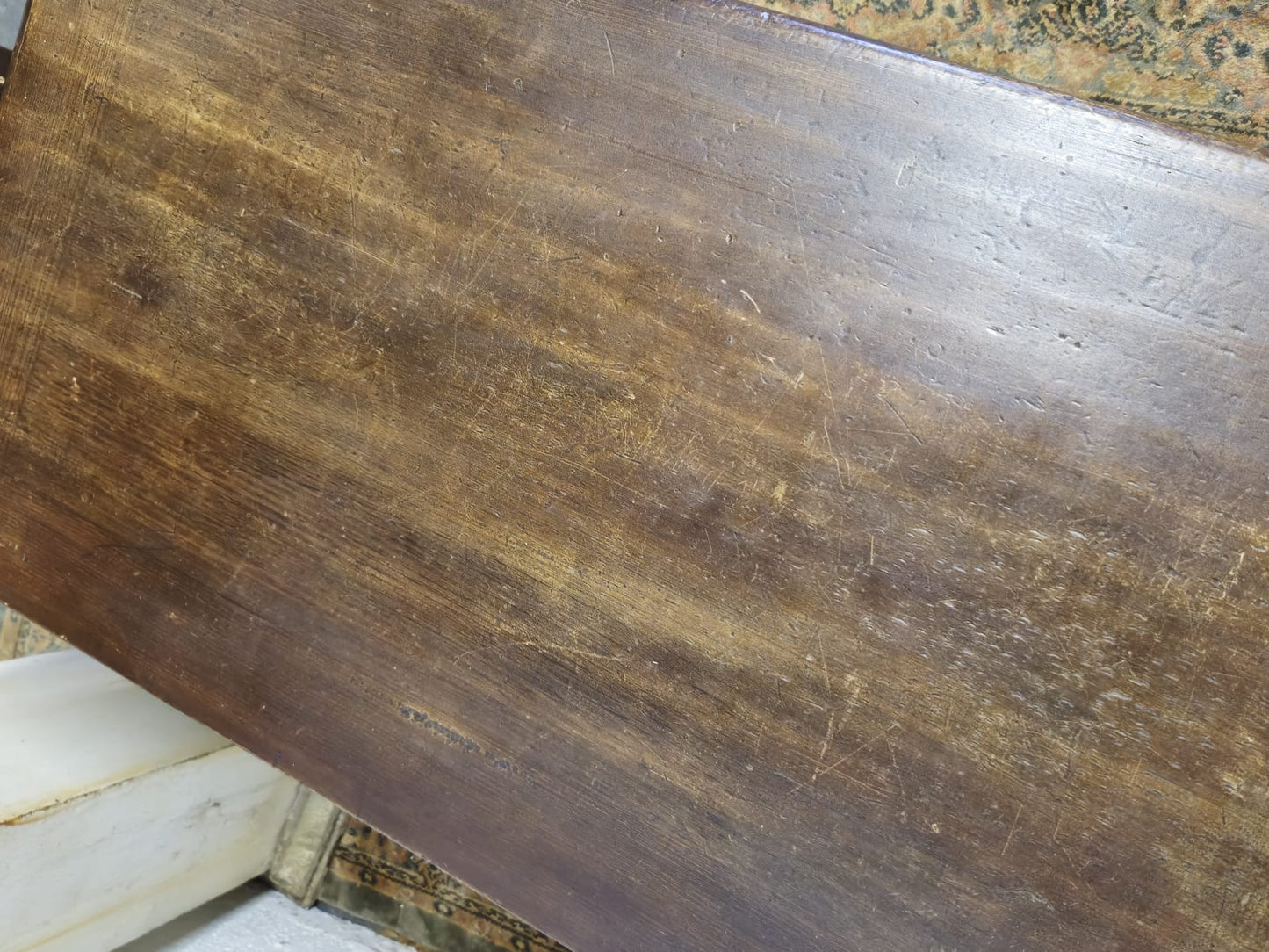 Antique Pine Blanket Box With Original Scumbling Wooden Storage Trunk Scumble