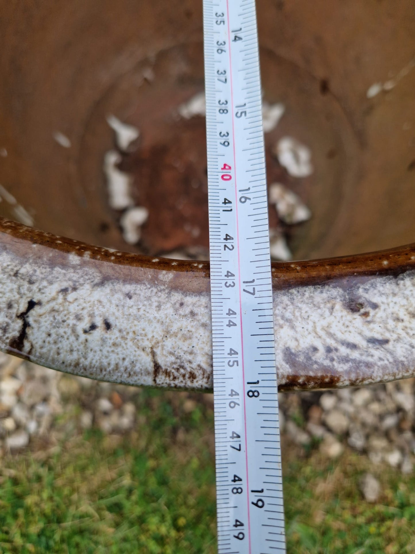 Large Vintage Heavy Fluted Glazed Garden Planter Pot Stunning