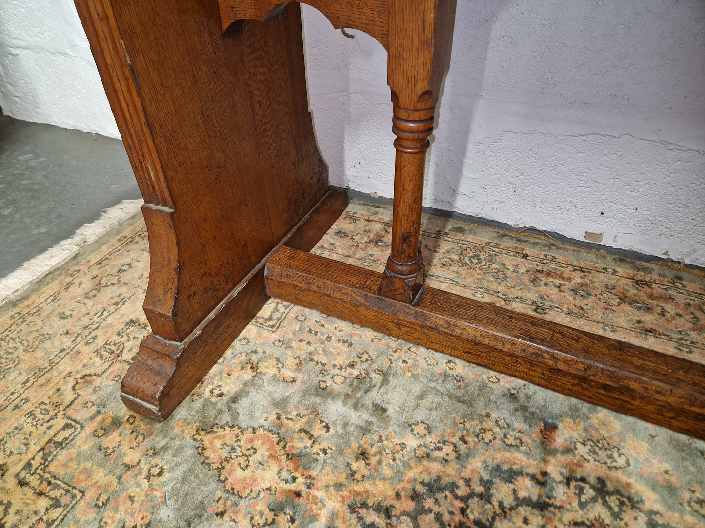 Vintage Solid Oak Refectory Table