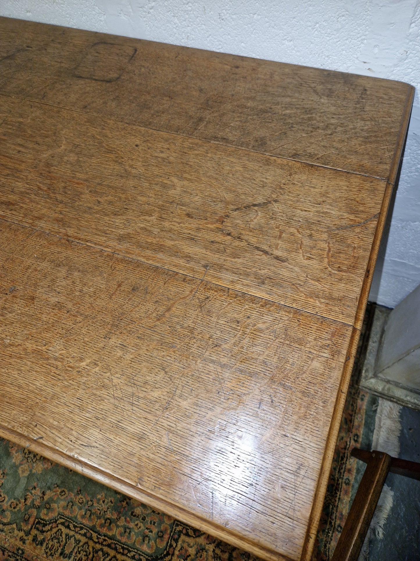 Vintage Solid Oak Refectory Table