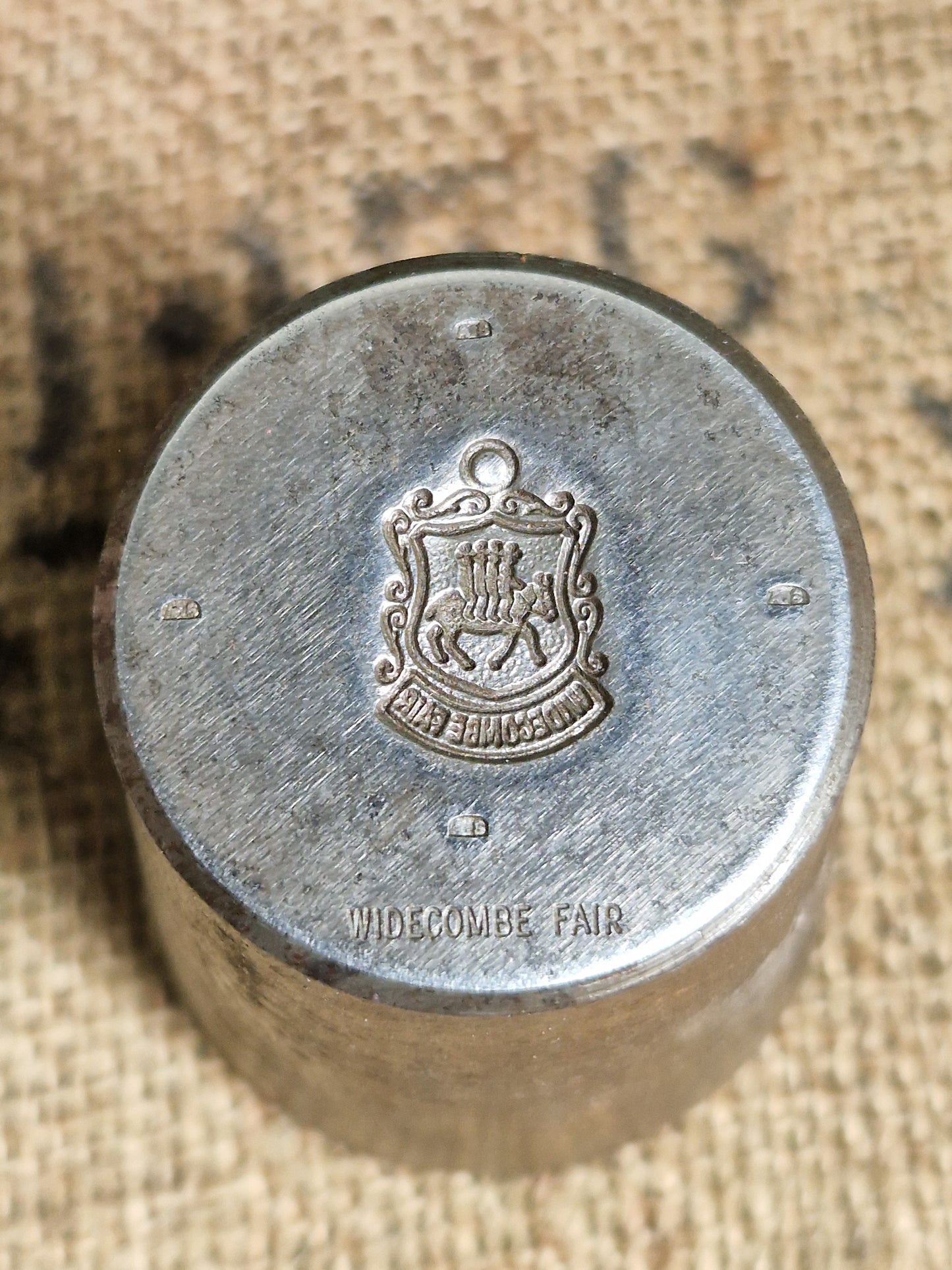 Vintage Silver Charm WIDECOMBE FAIR Metal Die Stamp Making Industrial