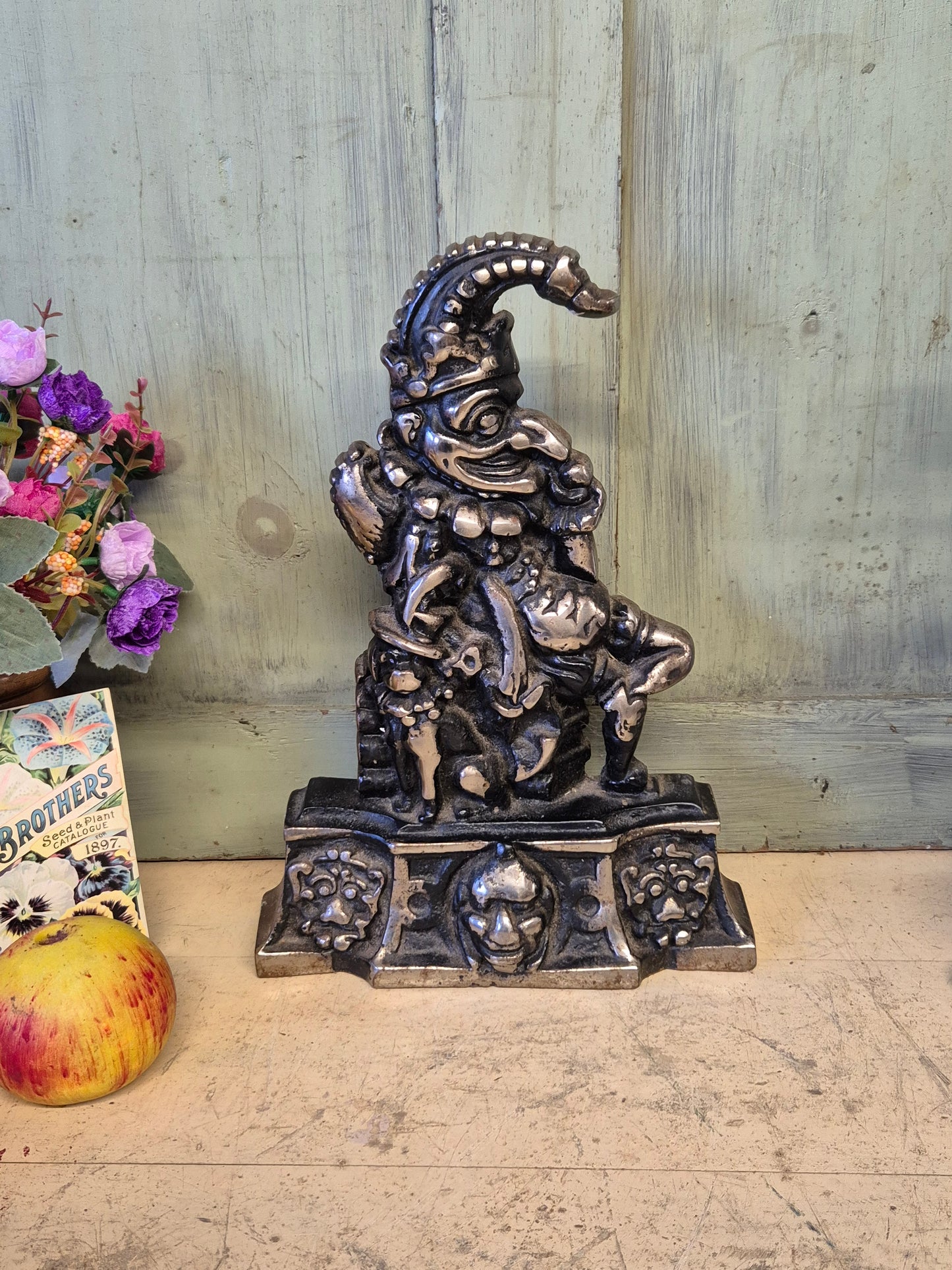 19th Century Cast Iron Mr Punch Door Stop