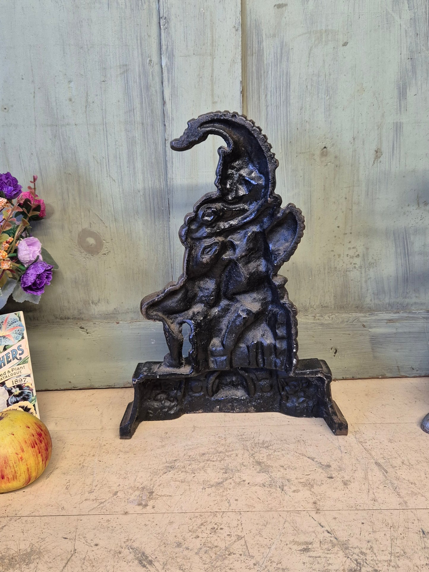 19th Century Cast Iron Mr Punch Door Stop