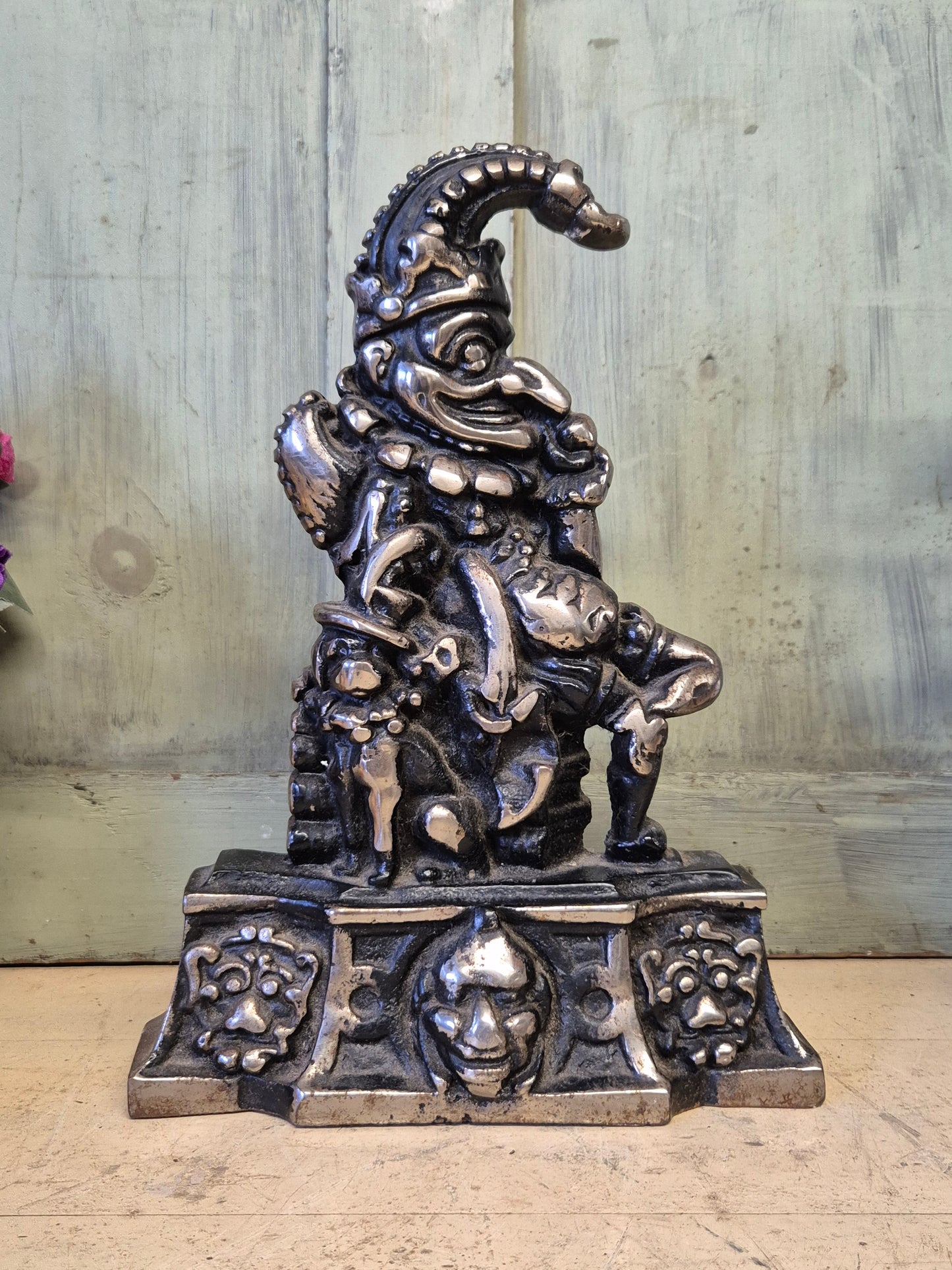 19th Century Cast Iron Mr Punch Door Stop