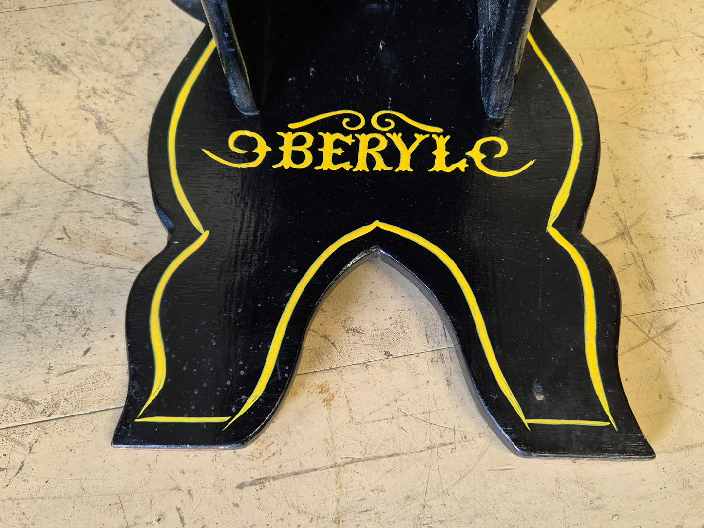 Vintage Bargeware Hand Painted Stool