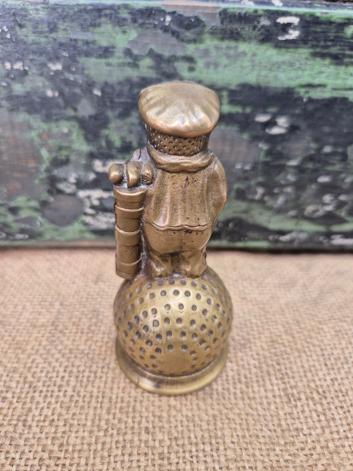 Vintage Dunlop Golfer JOHN HASSALL Design BRASS Candle Snuffer Ornament