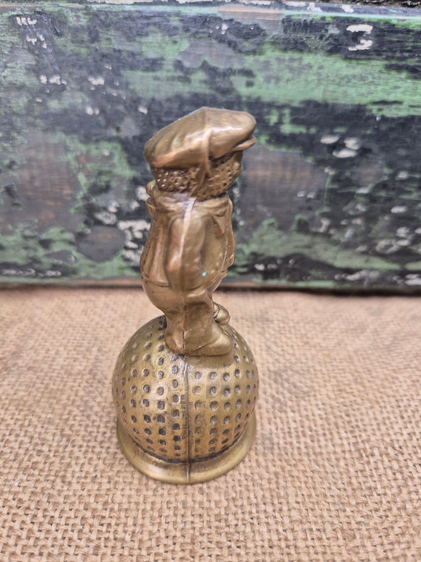 Vintage Dunlop Golfer JOHN HASSALL Design BRASS Candle Snuffer Ornament