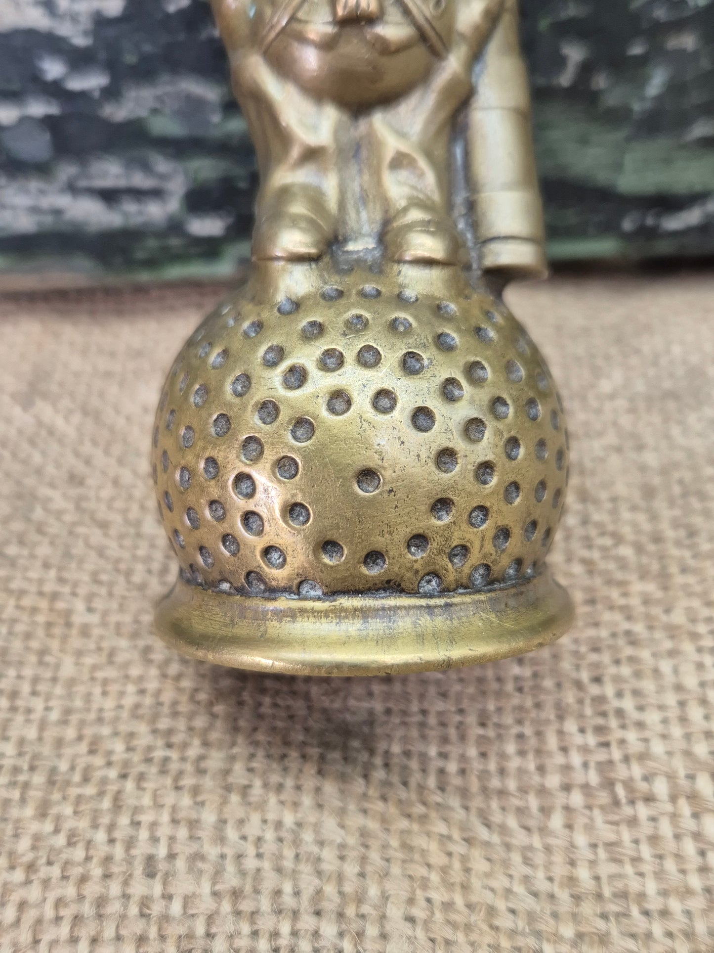 Vintage Dunlop Golfer JOHN HASSALL Design BRASS Candle Snuffer Ornament