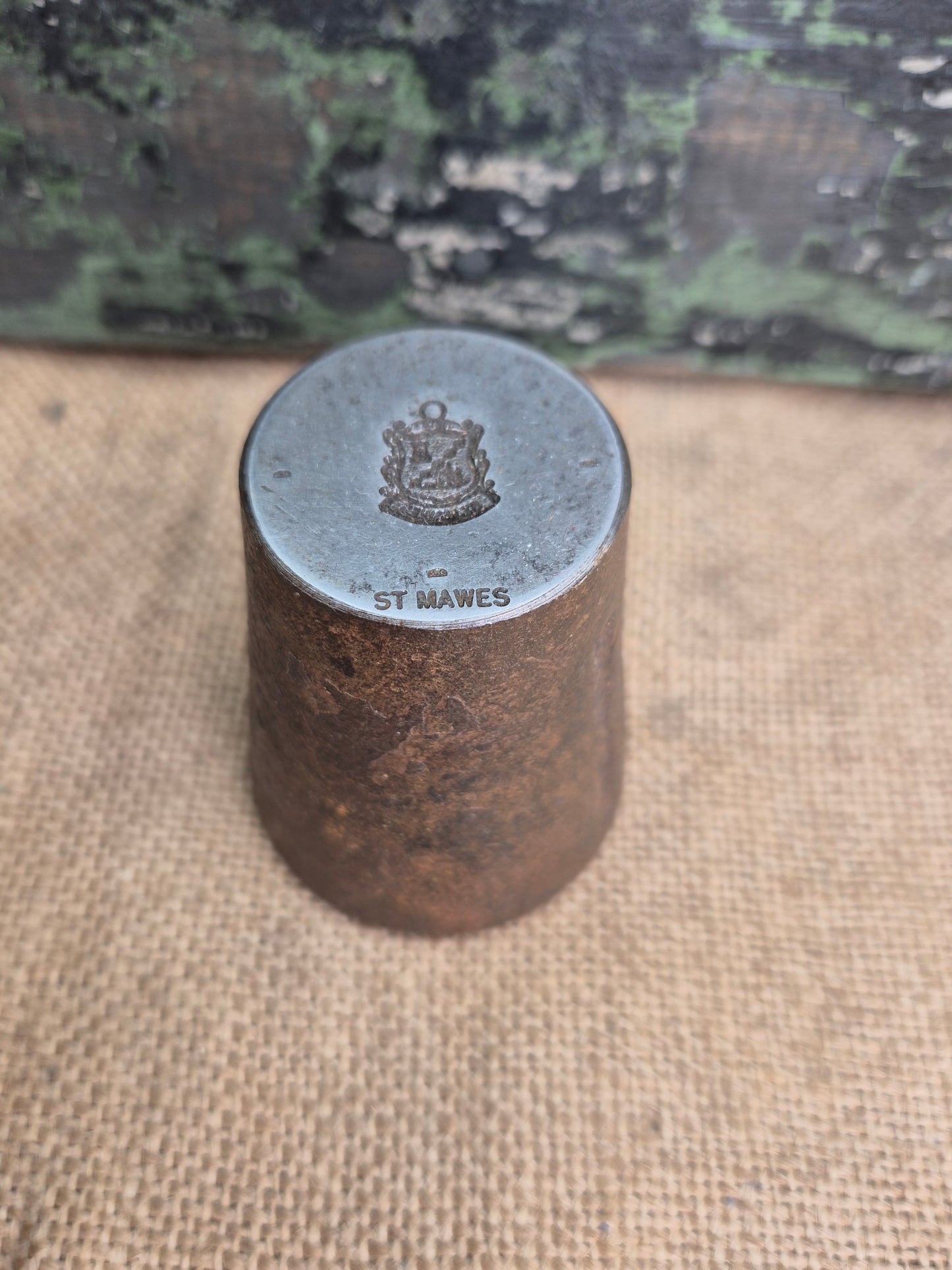 Vintage Silver Travel Charm Metal Die Stamp ST MAWES Old Tool Jewellery