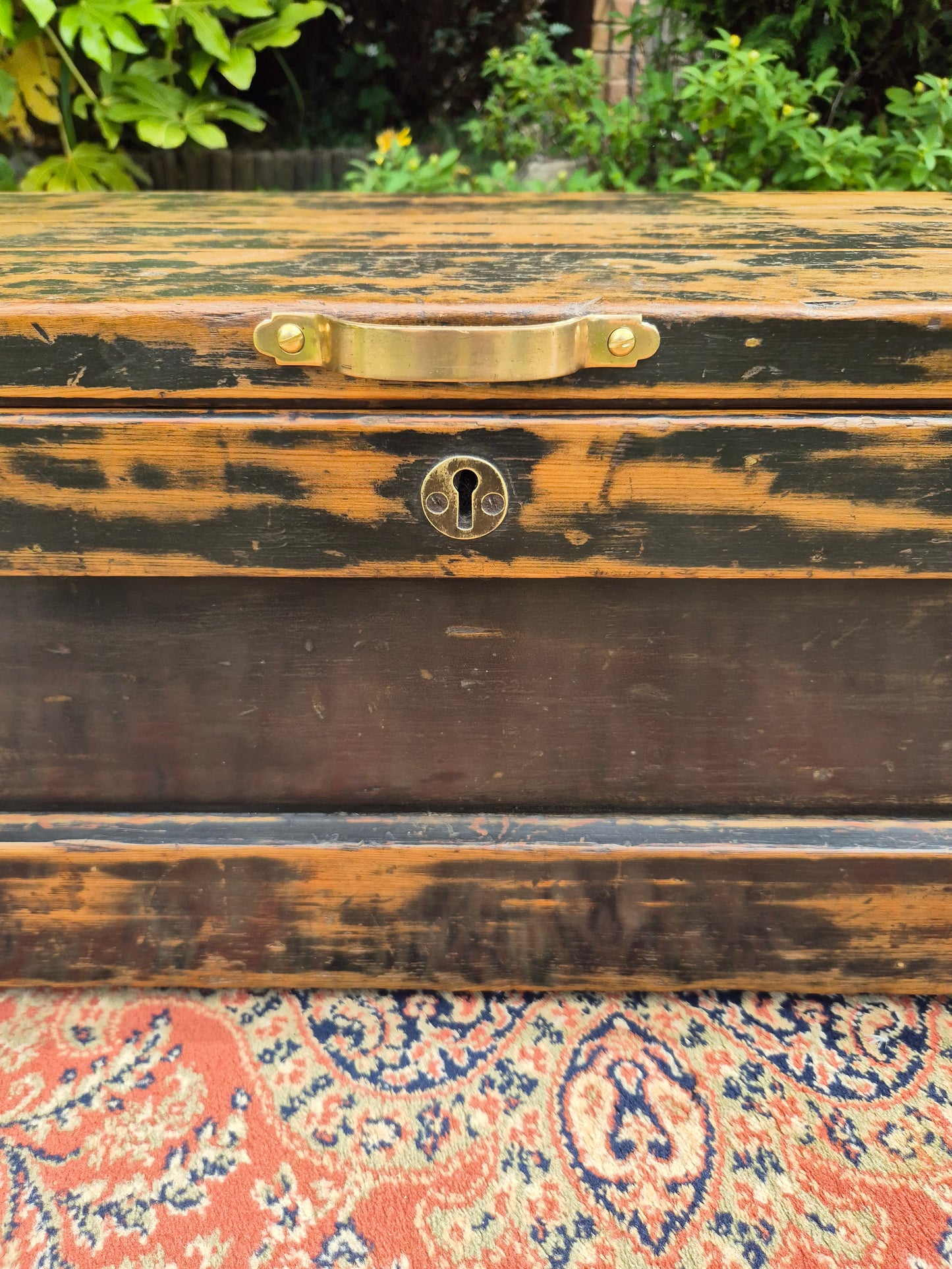 Antique Pine Box Storage Box Coffee Table