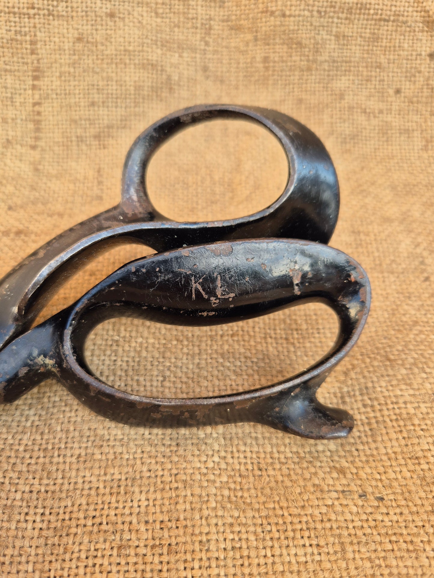 Vintage Tailor Fabric Upholstery Scissors Shears PICCO Brass Nut