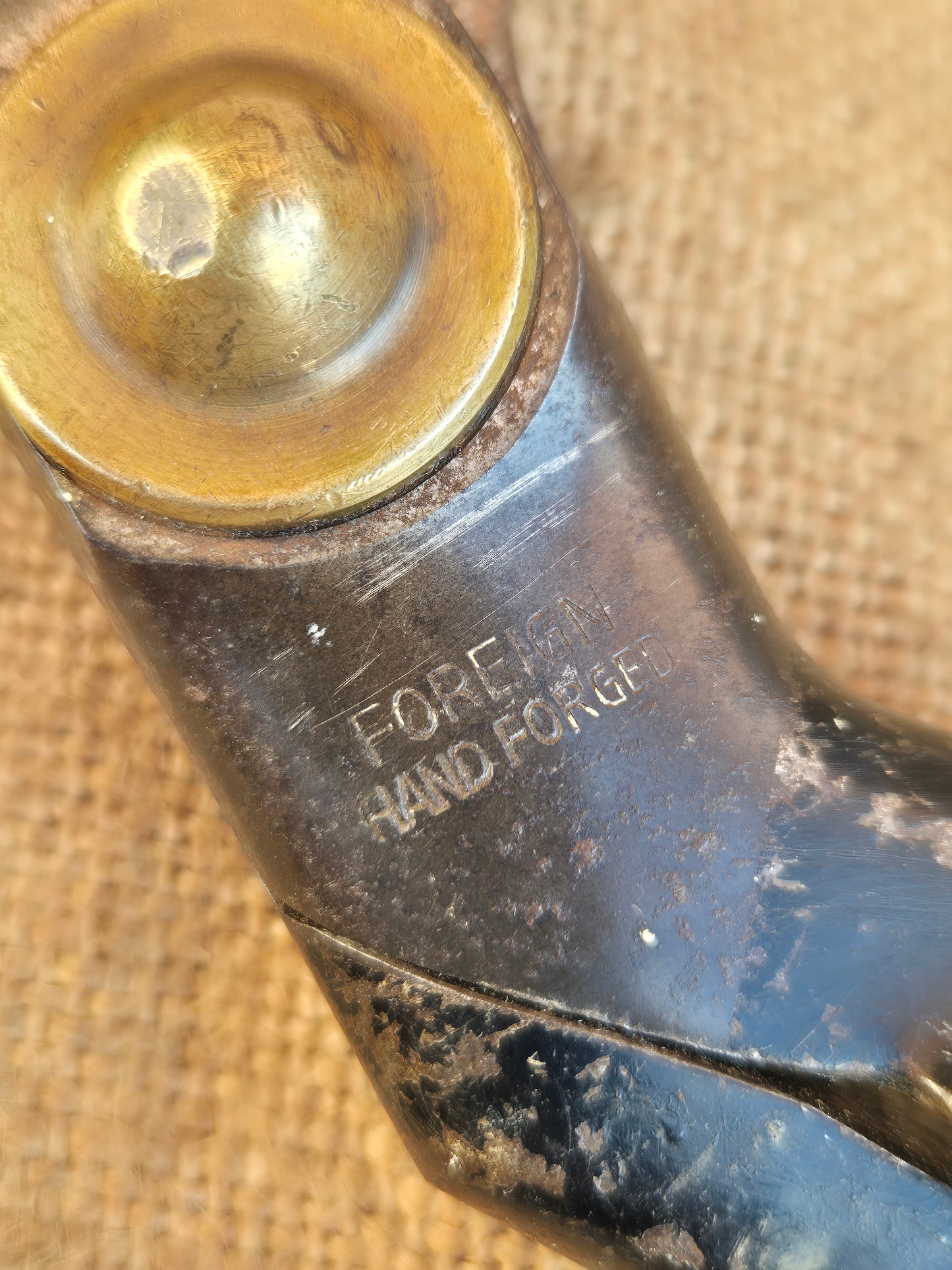 Vintage Tailor Fabric Upholstery Scissors Shears PICCO Brass Nut