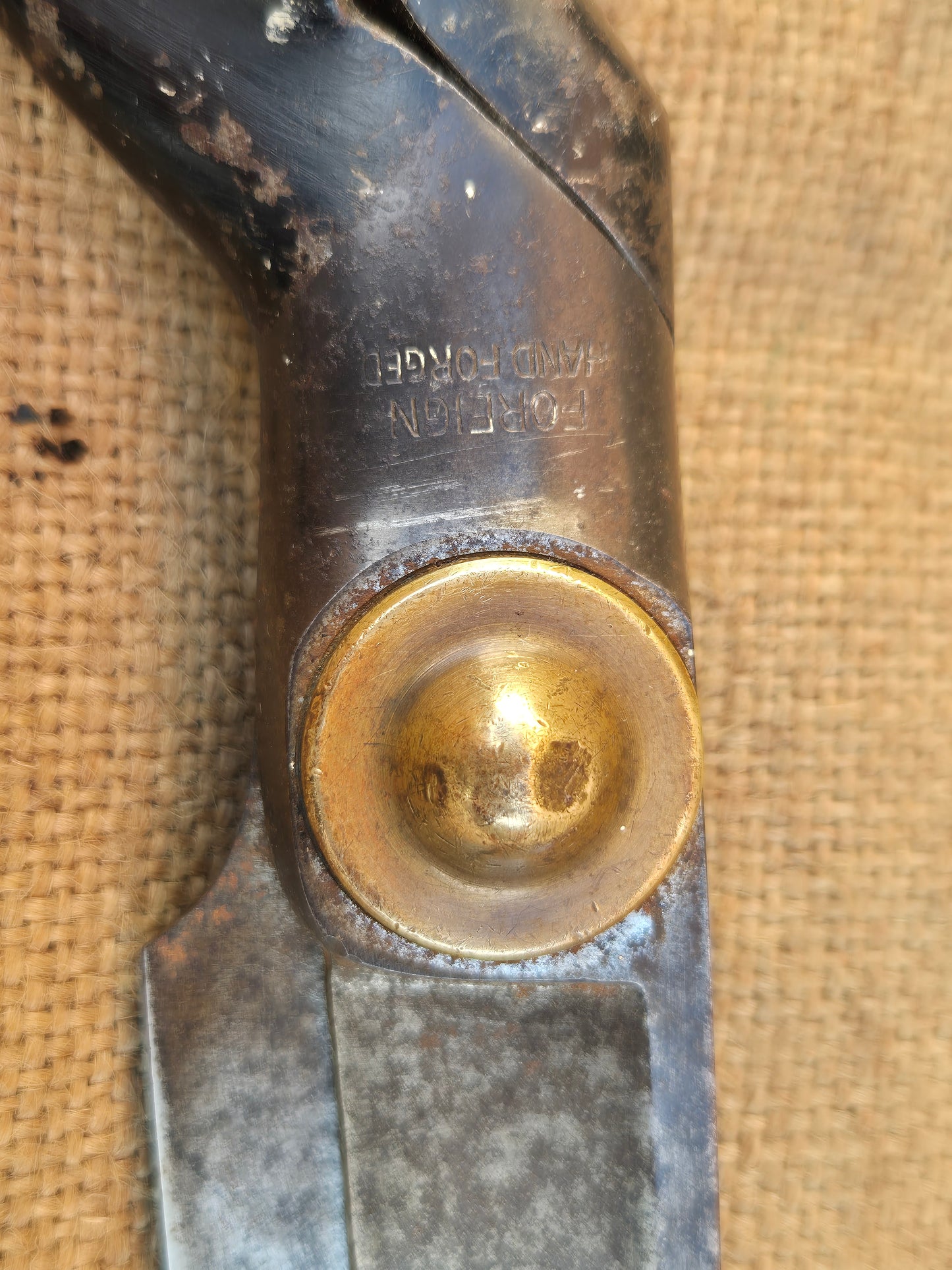 Vintage Tailor Fabric Upholstery Scissors Shears PICCO Brass Nut